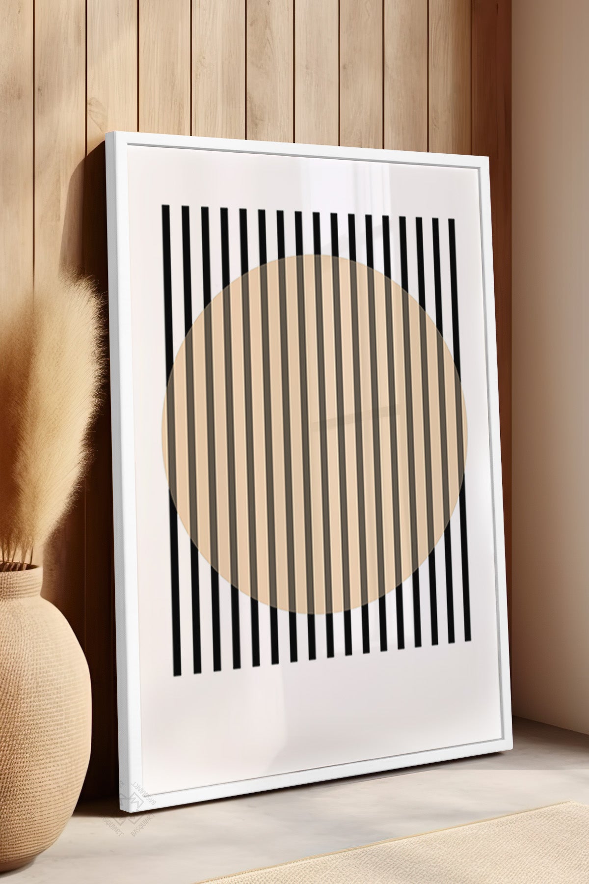 Bauhaus Serisi Beyaz Çerçeveli Poster, Tablo No:75