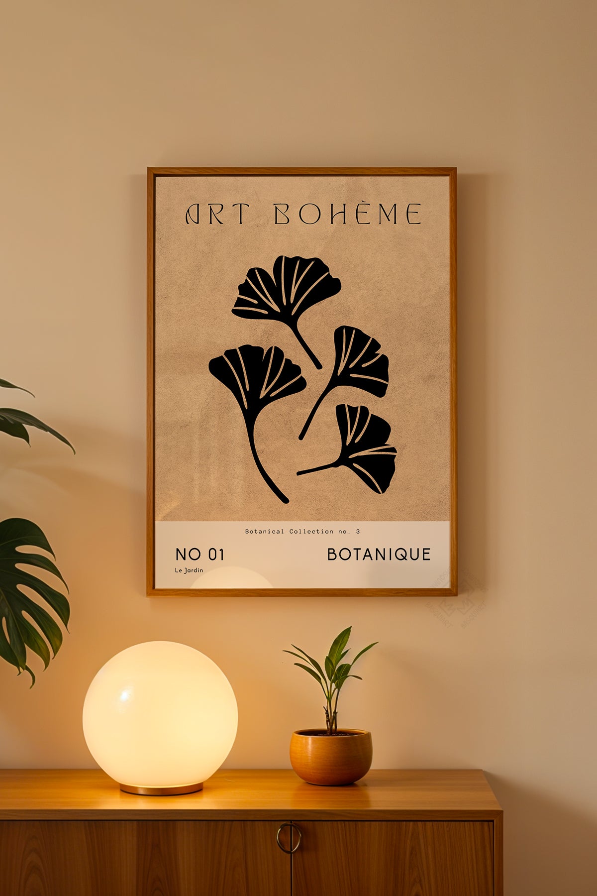 Bohemian Serisi Ahşap Çerçeveli Poster, Tablo No:117
