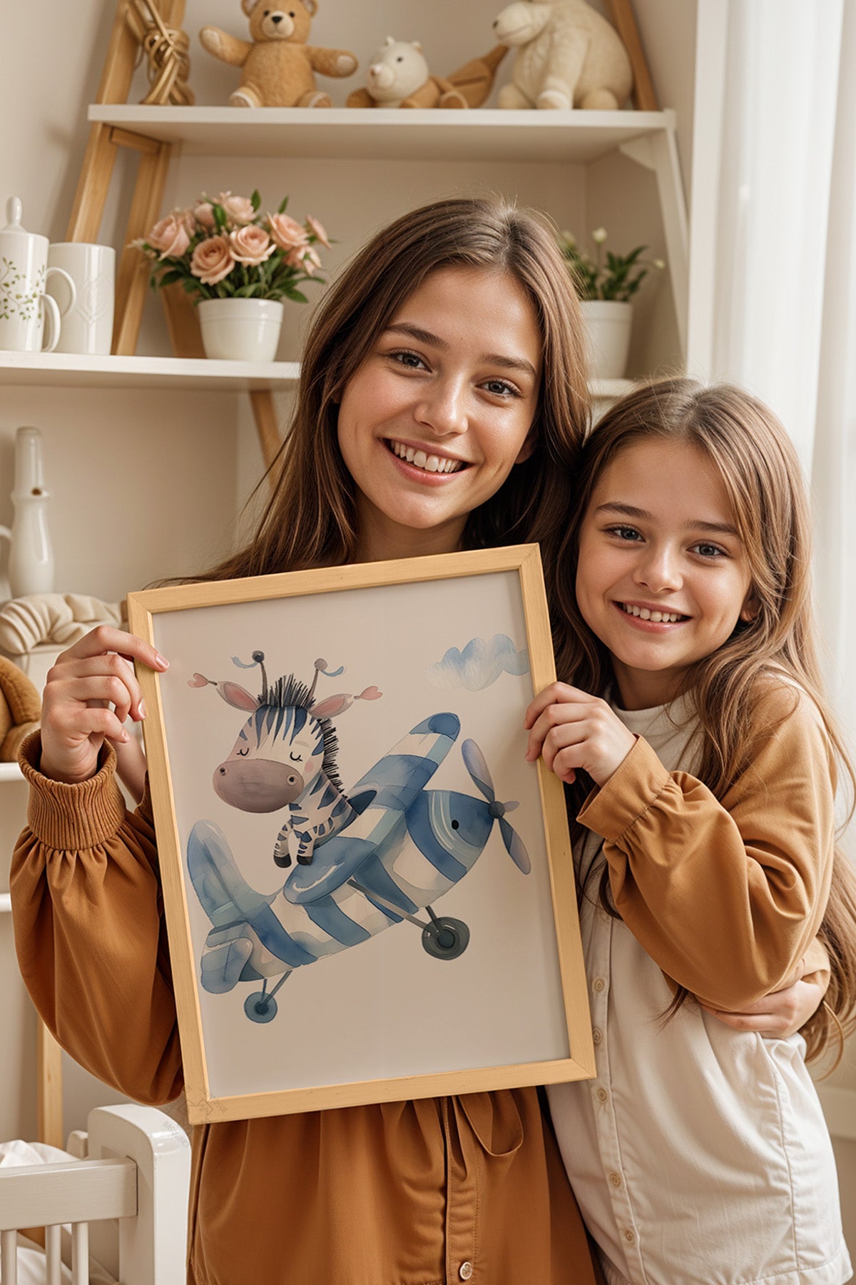 Çocuk Odası, Bebek Odası Ahşap Çerçeveli Poster, Tablo No:40