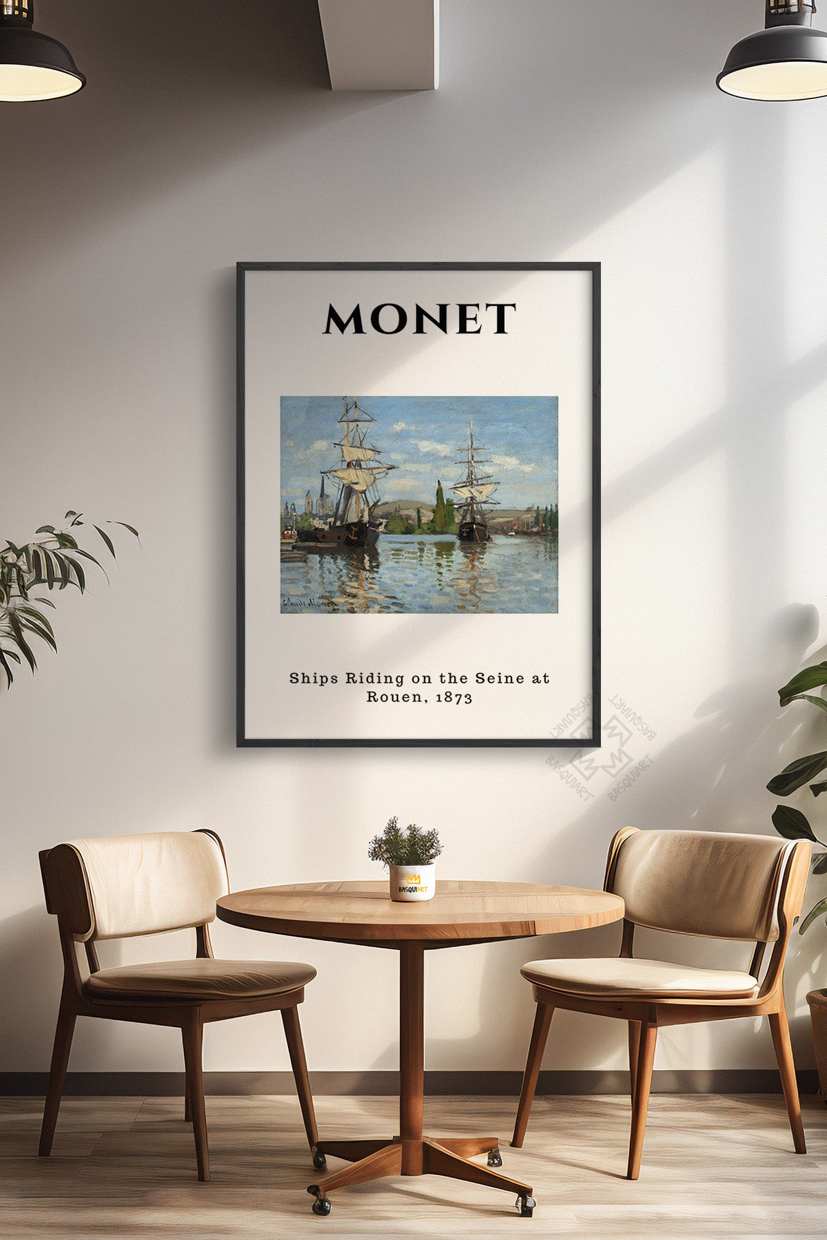 Claude Monet Serisi Siyah Çerçeveli Poster, Tablo Duvar Dekoru No:24