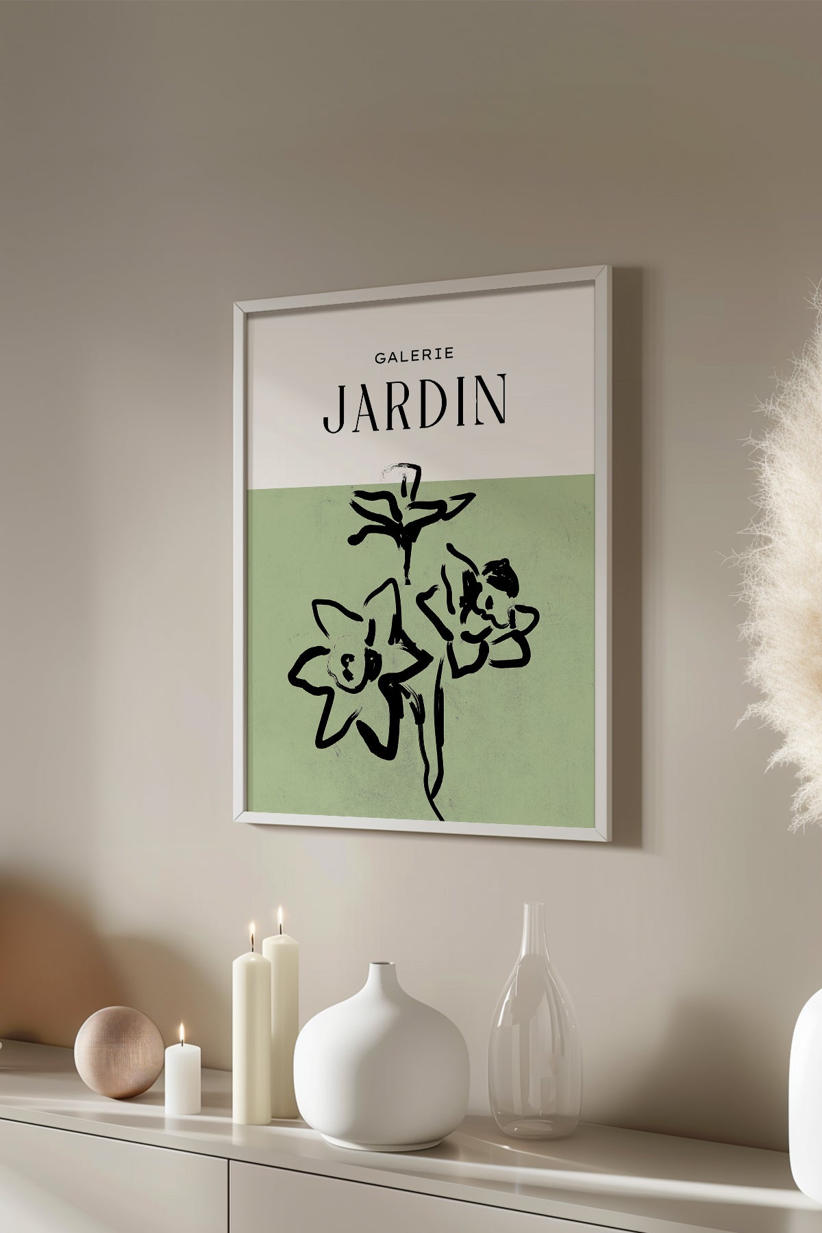 Bohemian Serisi Beyaz Çerçeveli Poster, Tablo No:53