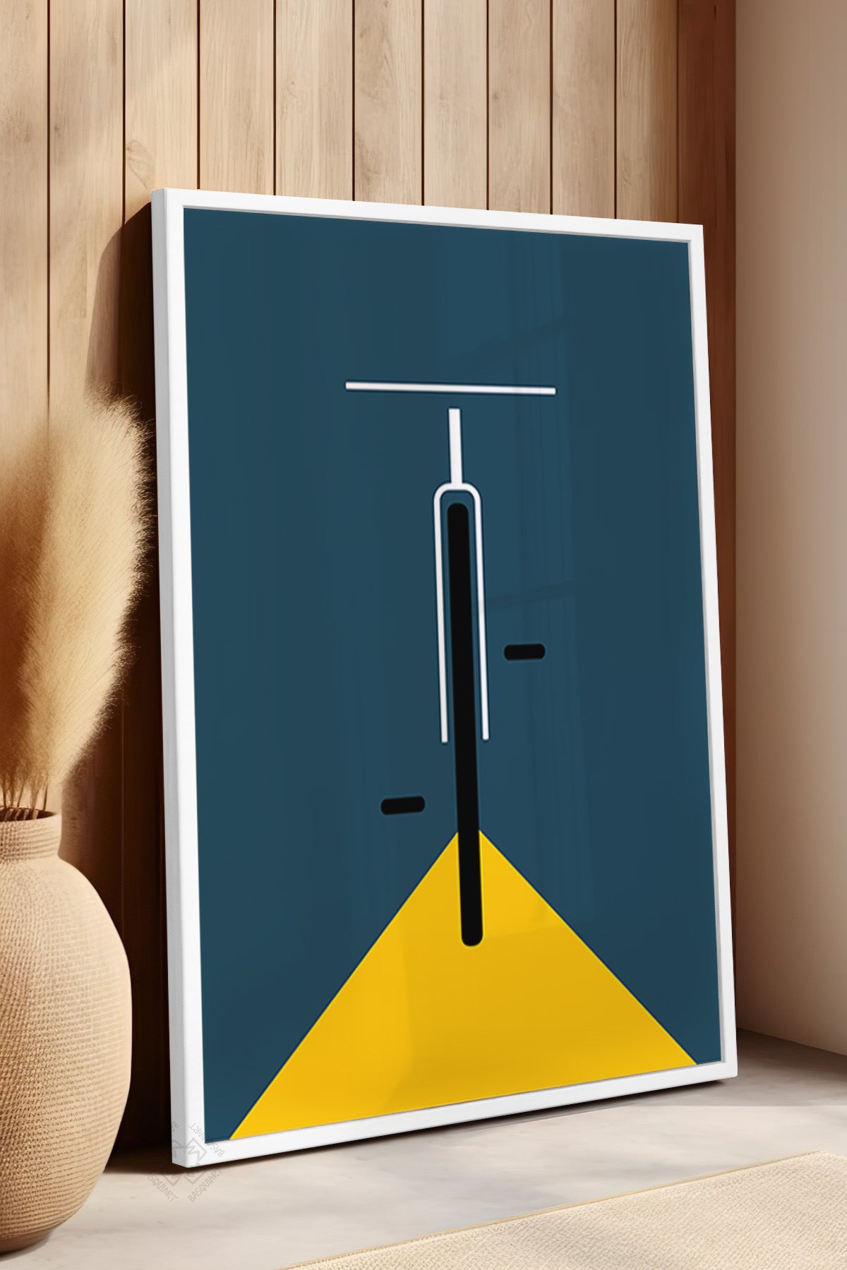 Bauhaus Serisi Beyaz Çerçeveli Poster, Tablo No:56