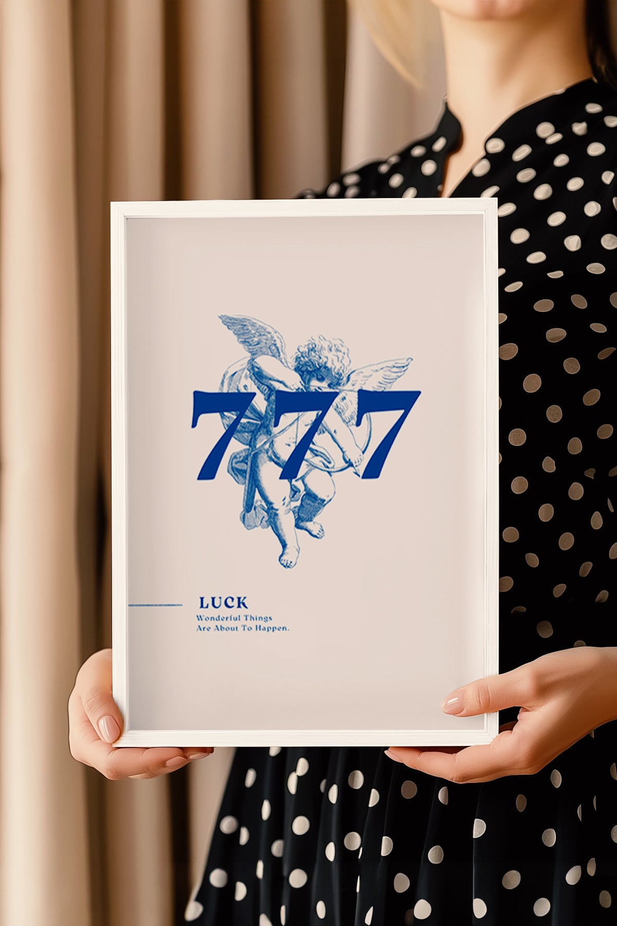 Lucky You Serisi Beyaz Çerçeveli Poster, Tablo Duvar Dekoru No:27