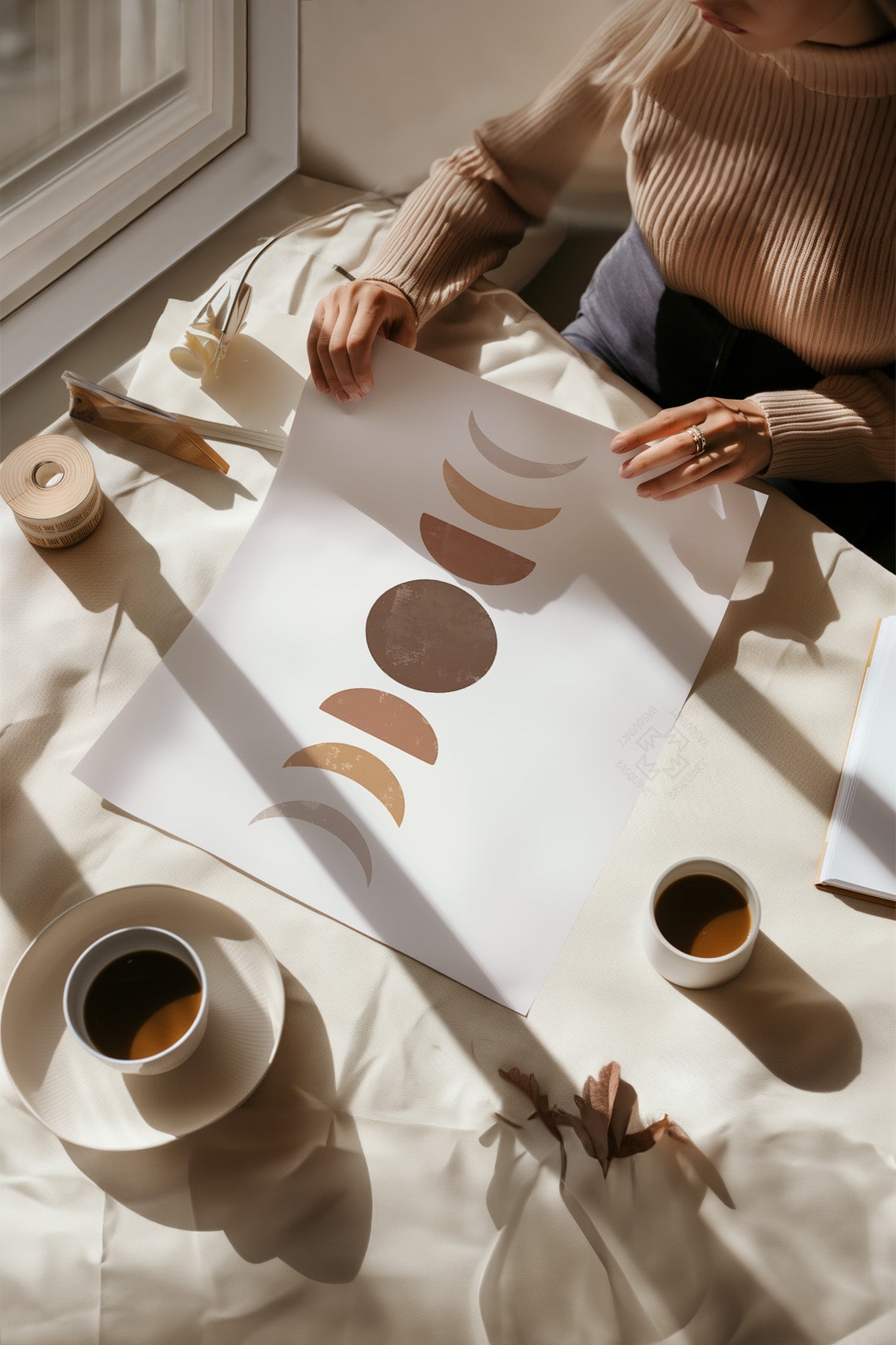 Bohem Dekoratif 4'lü Poster Seti, Duvar Dekoru No:6
