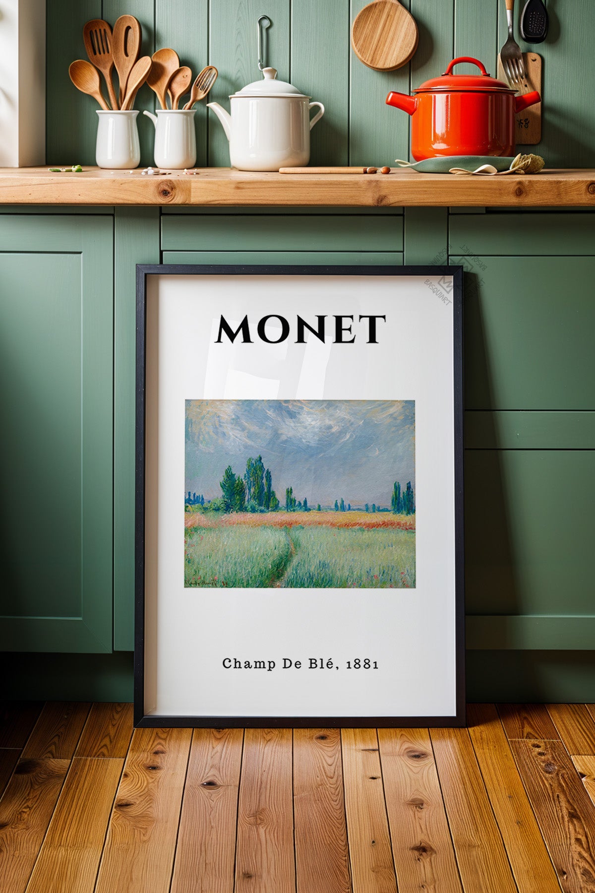 Claude Monet Serisi Siyah Çerçeveli Poster, Tablo Duvar Dekoru No:6