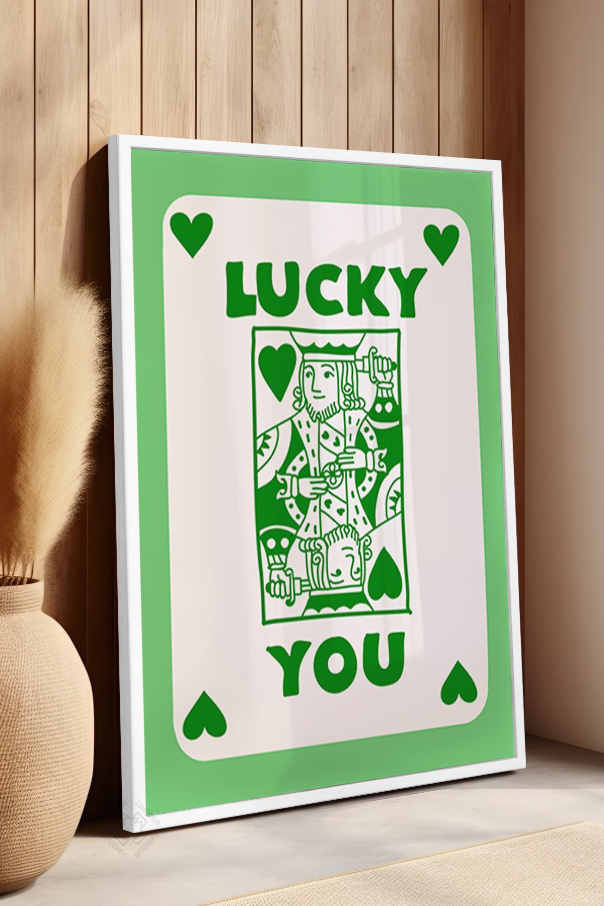 Lucky You Serisi Beyaz Çerçeveli Poster, Tablo Duvar Dekoru No:128