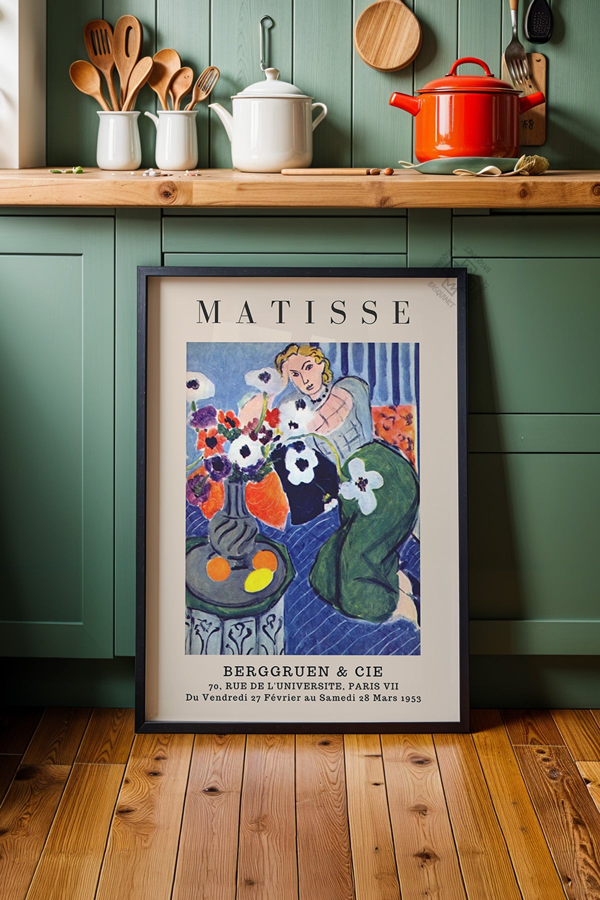 Henri Matisse Serisi Siyah Çerçeveli Poster, Tablo Duvar Dekoru No:12