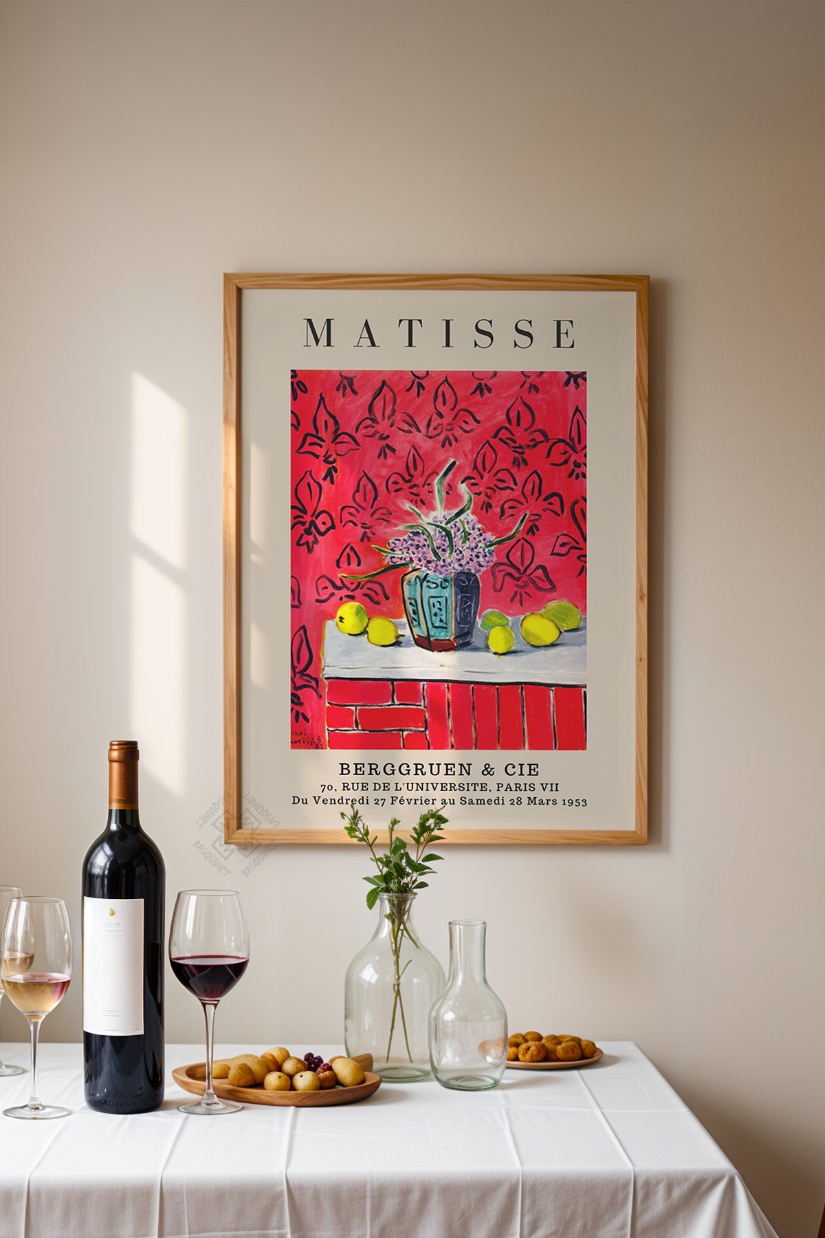 Henri Matisse Serisi Ahşap Çerçeveli Poster, Tablo Duvar Dekoru No:11