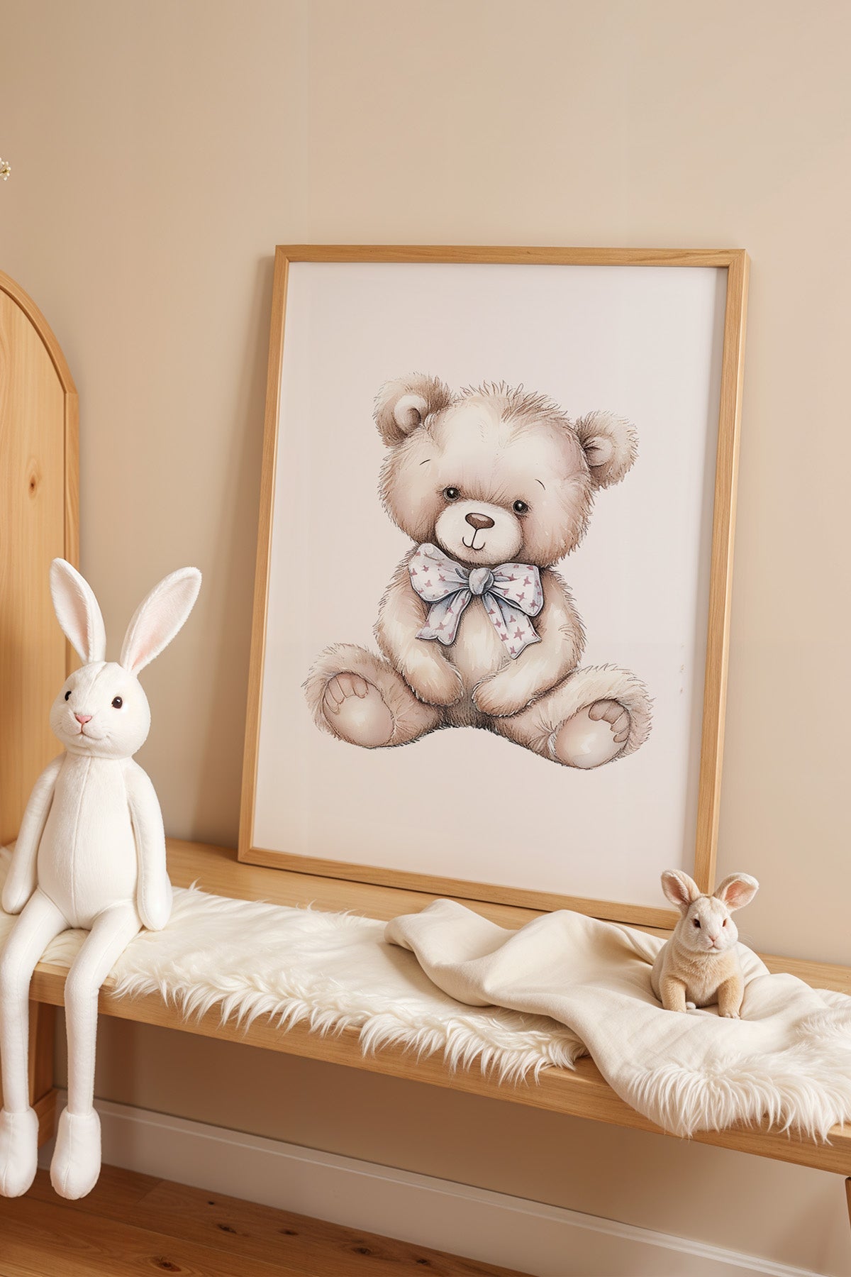 Çocuk Odası, Bebek Odası Ahşap Çerçeveli Poster, Tablo No:57