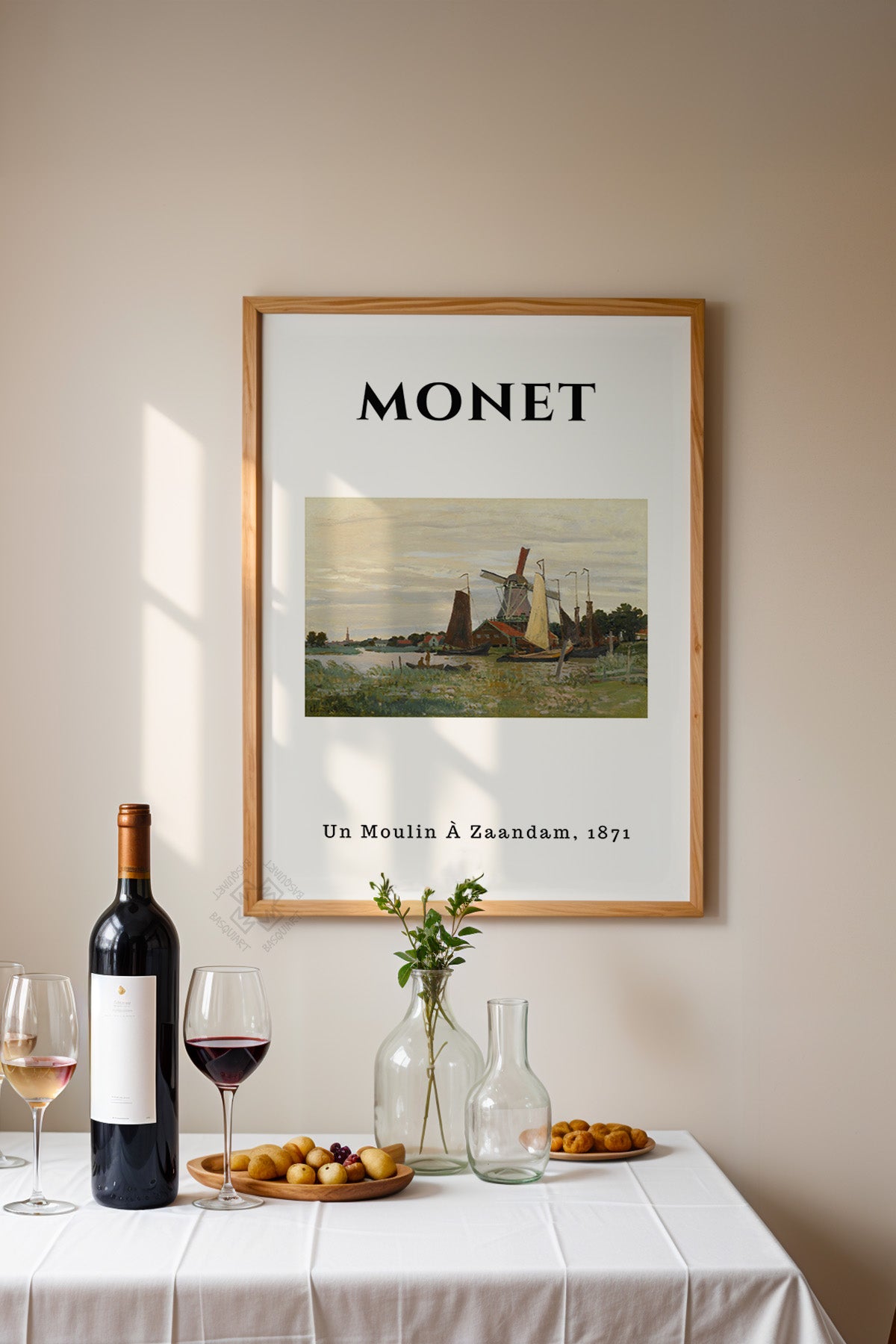 Claude Monet Serisi Ahşap Çerçeveli Poster, Tablo Duvar Dekoru No:16