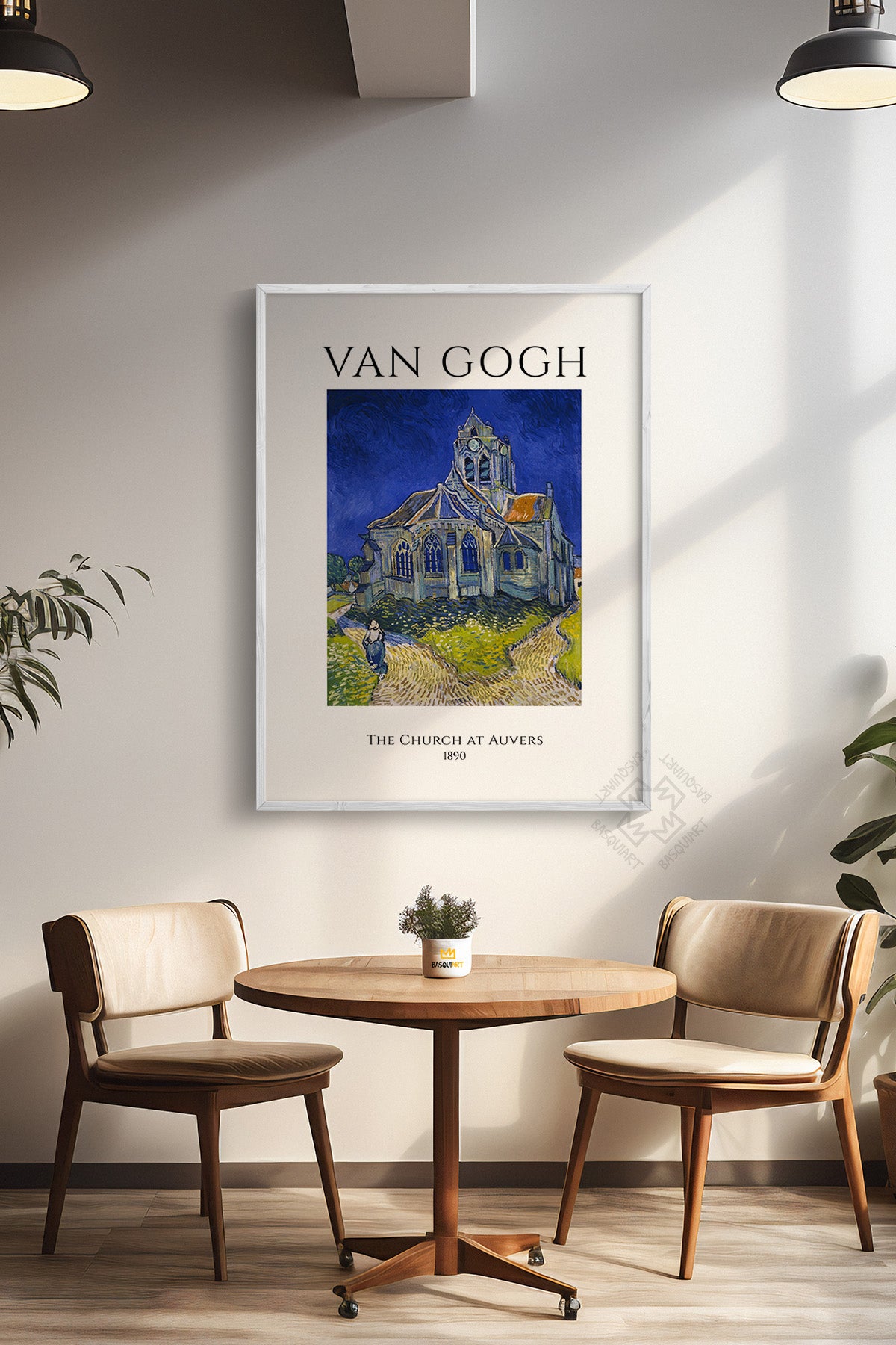 Vincent Van Gogh Serisi Beyaz Çerçeveli Poster, Tablo Duvar Dekoru No:12