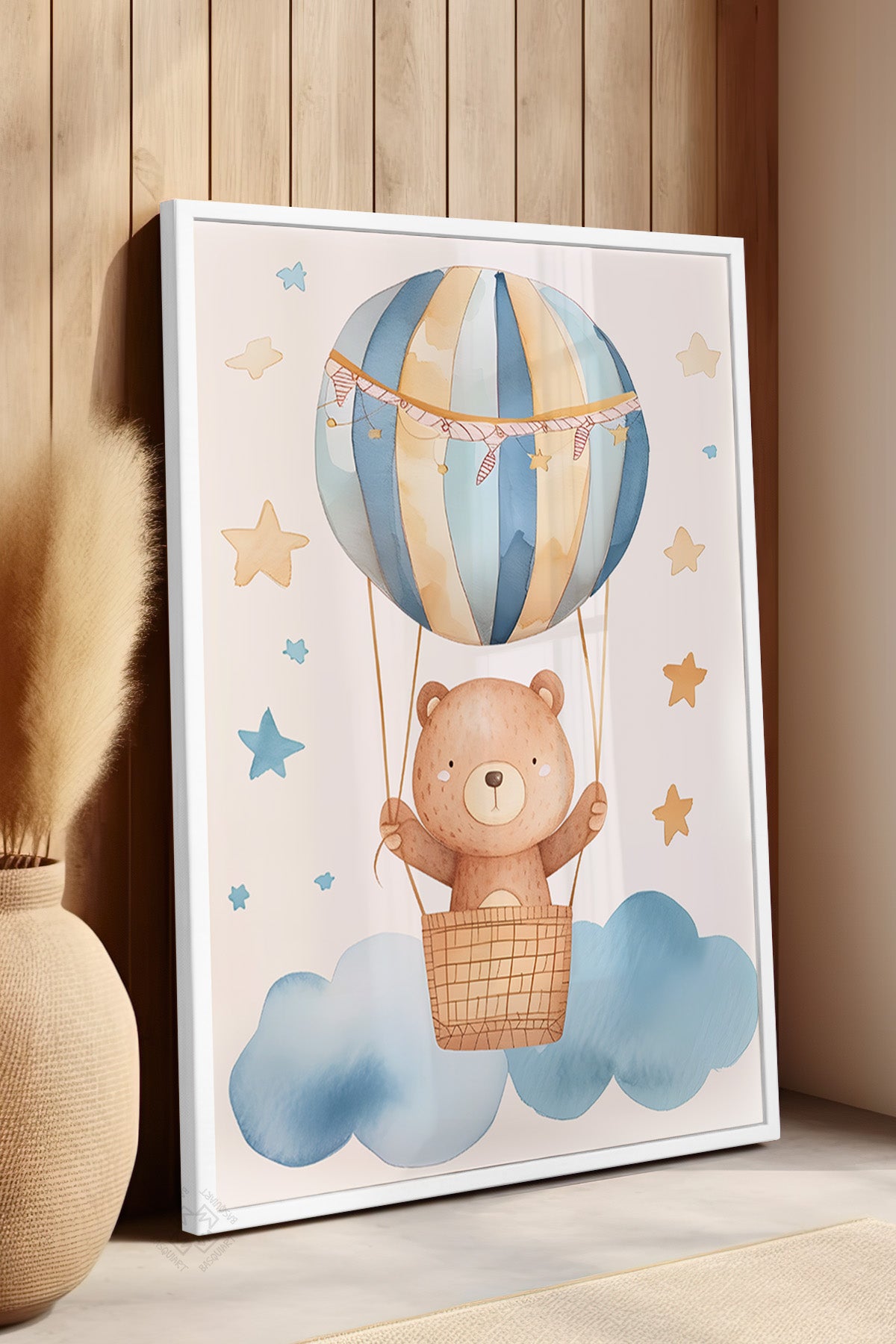 Çocuk Odası, Bebek Odası Beyaz Çerçeveli Poster, Tablo No:85