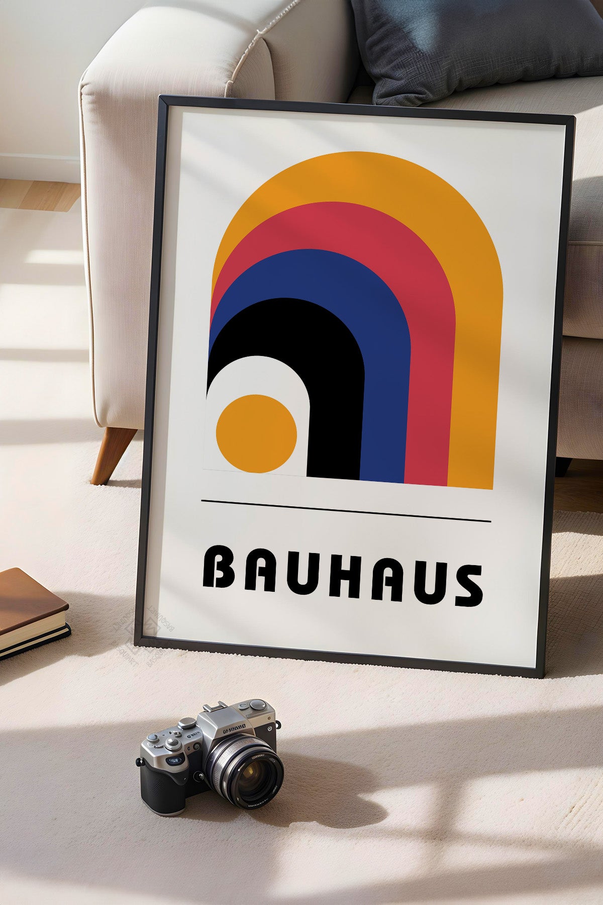 Bauhaus Serisi Siyah Çerçeveli Poster, Tablo No:111