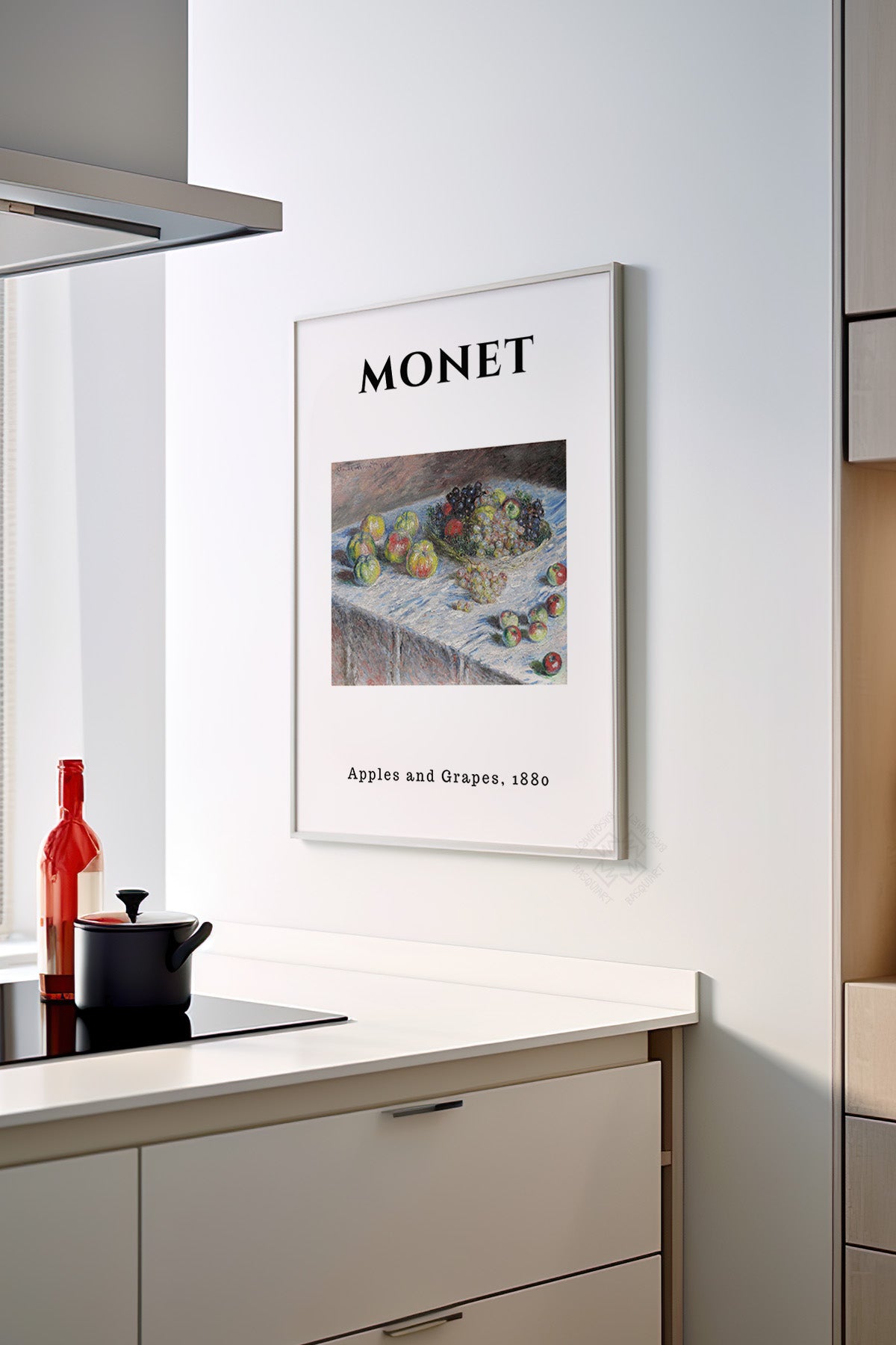 Claude Monet Serisi Beyaz Çerçeveli Poster, Tablo Duvar Dekoru No:7