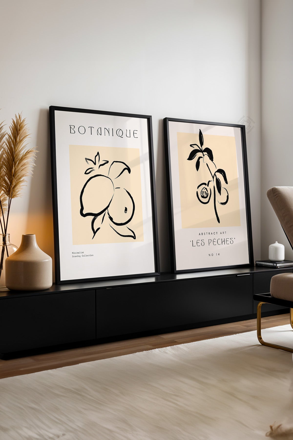 Bohemian 2'li Siyah Çerçeveli Poster, Tablo Seti No:16