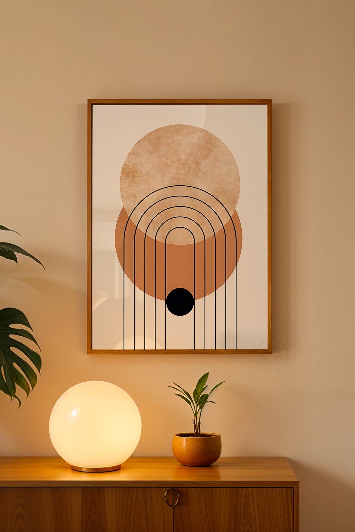 Bohemian Serisi Ahşap Çerçeveli Poster, Tablo No:32