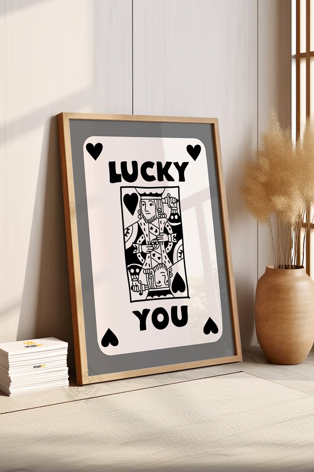 Lucky You Serisi Ahşap Çerçeveli Poster, Tablo Duvar Dekoru No:105