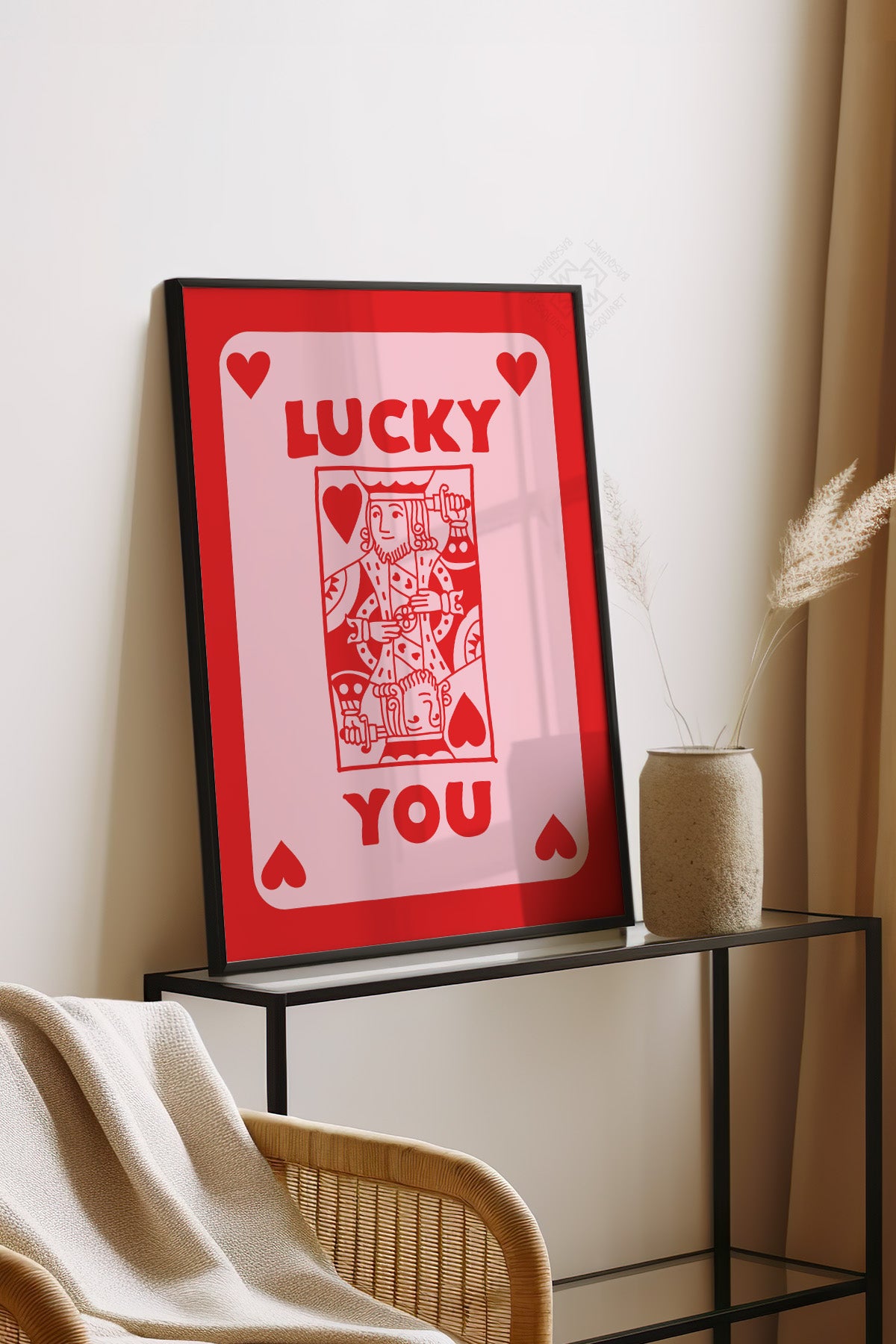 Lucky You Serisi Siyah Çerçeveli Poster, Tablo Duvar Dekoru No:79