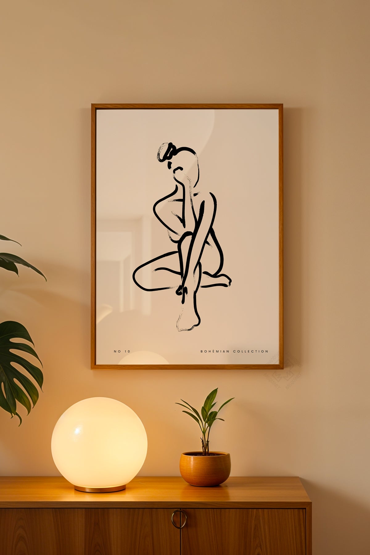 Bohemian Serisi Ahşap Çerçeveli Poster, Tablo No:101