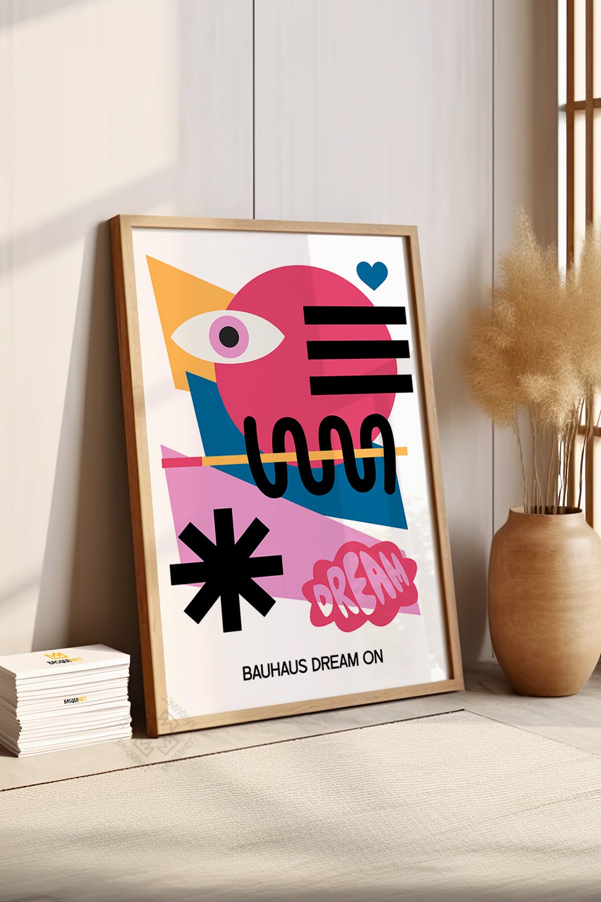 Bauhaus Serisi Ahşap Çerçeveli Poster, Tablo No:117