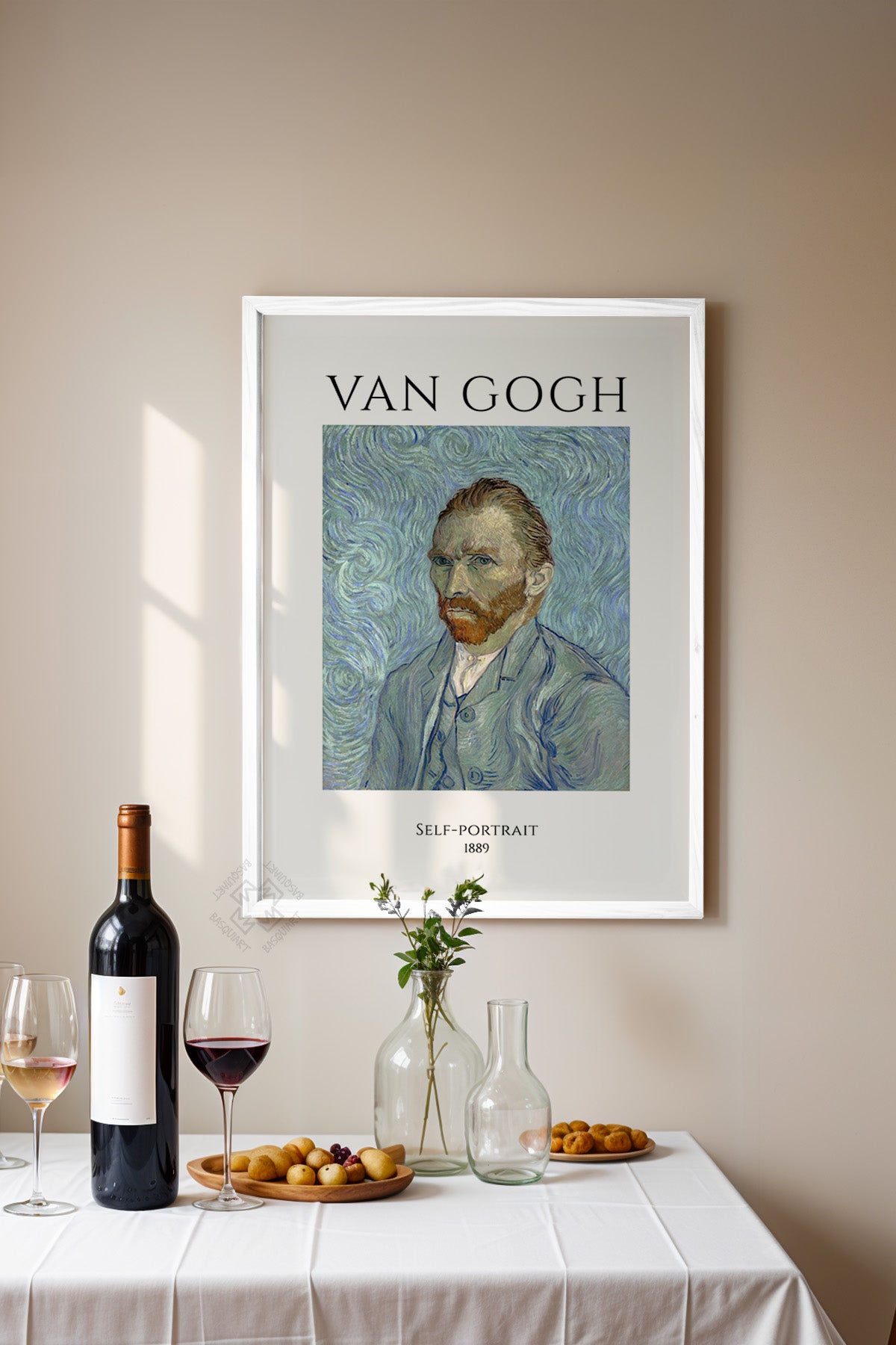 Vincent Van Gogh Serisi Beyaz Çerçeveli Poster, Tablo Duvar Dekoru No:11