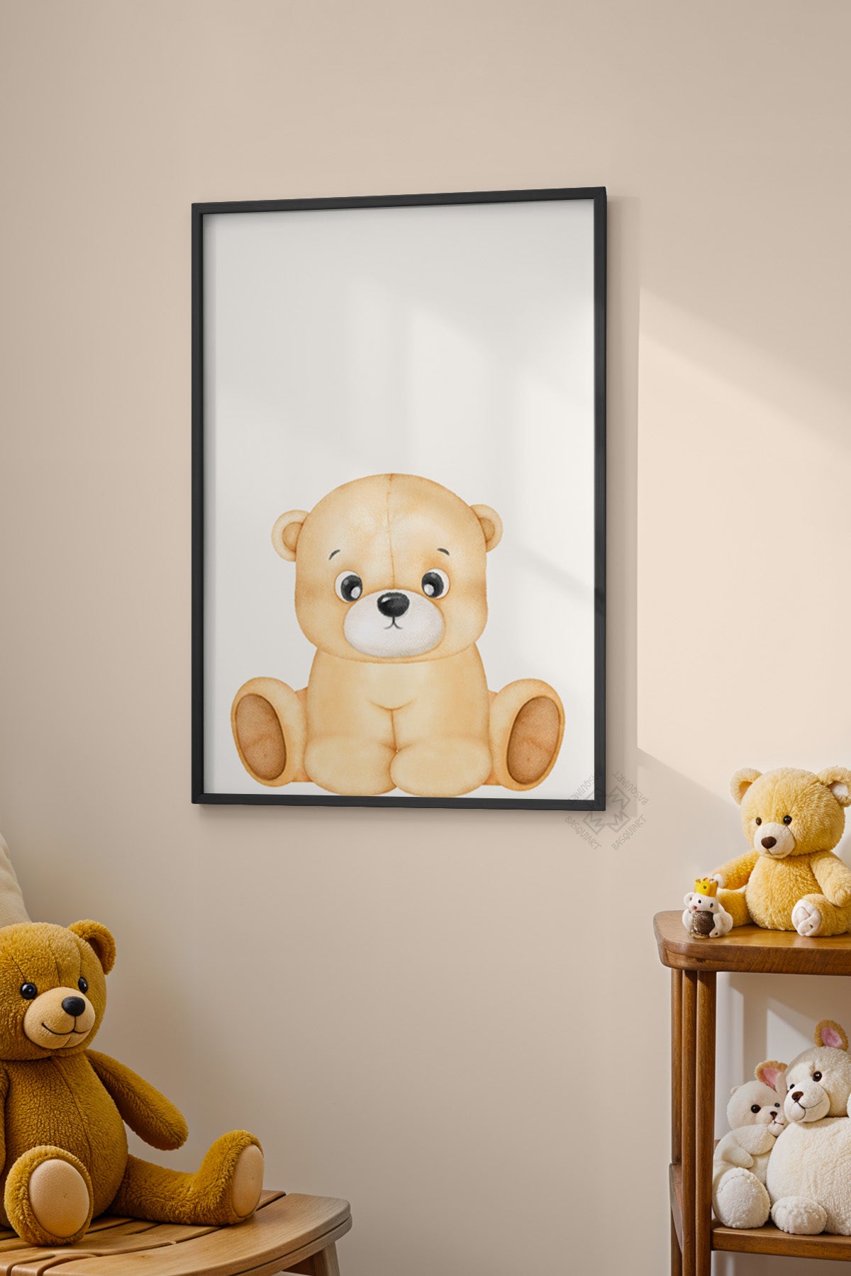 Çocuk Odası, Bebek Odası Siyah Çerçeveli Poster, Tablo No:17
