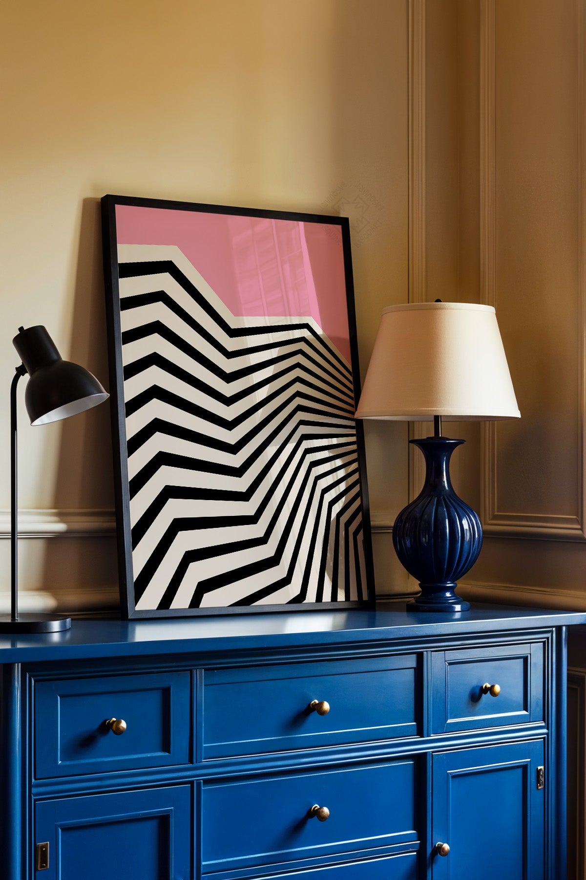Bauhaus Serisi Siyah Çerçeveli Poster, Tablo No:65