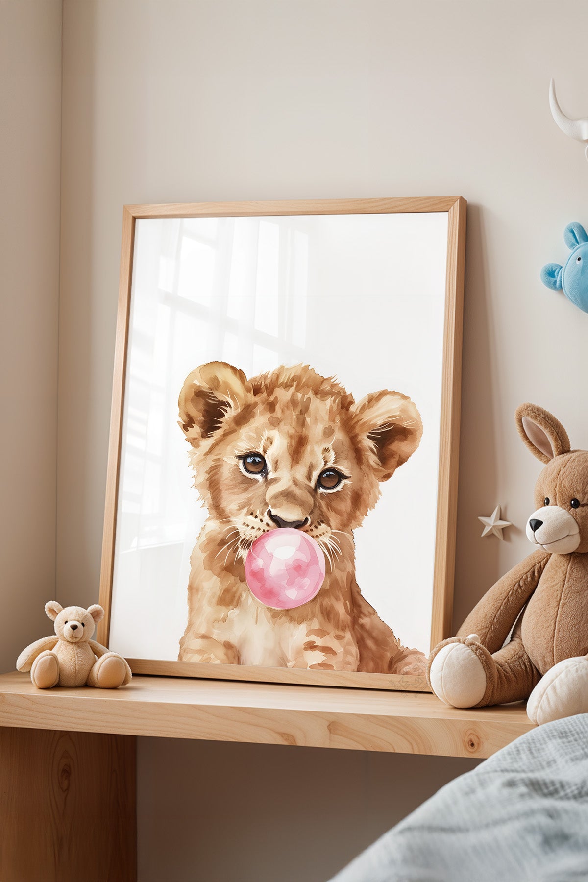 Çocuk Odası, Bebek Odası Ahşap Çerçeveli Poster, Tablo No:99