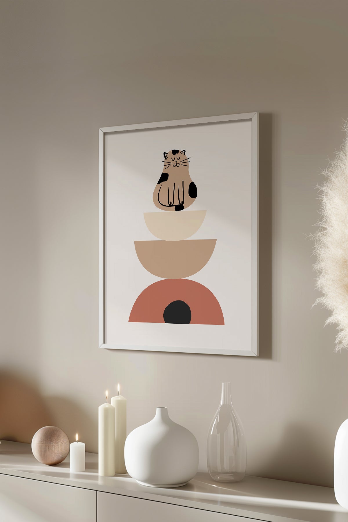 Bohemian Serisi Beyaz Çerçeveli Poster, Tablo No:19