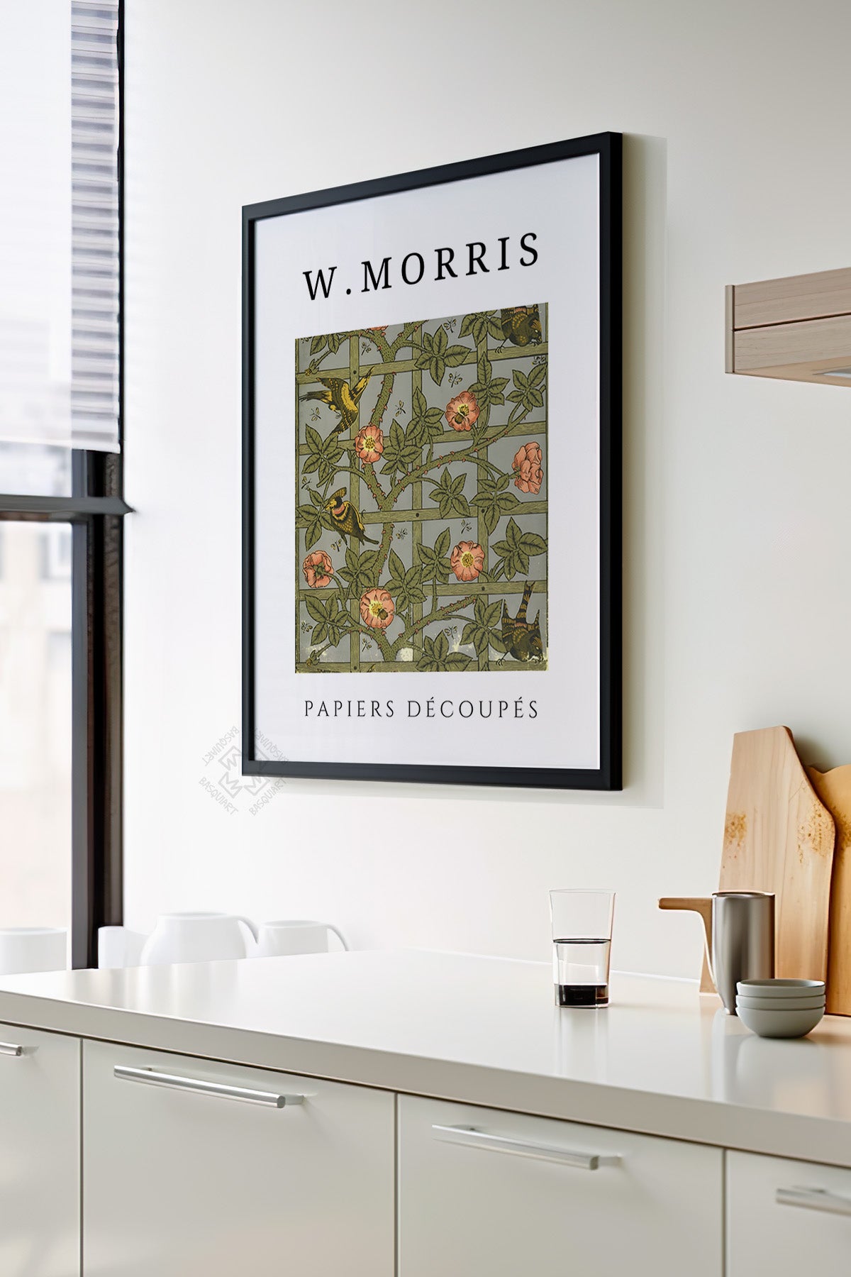 William Morris Serisi Siyah Çerçeveli Poster, Tablo Duvar Dekoru No:4