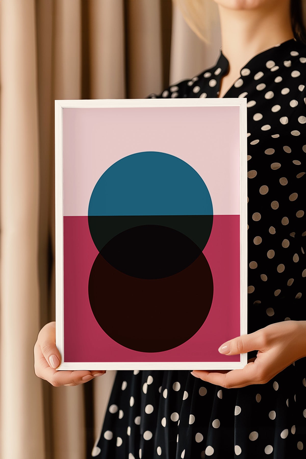 Bauhaus Serisi Beyaz Çerçeveli Poster, Tablo No:73