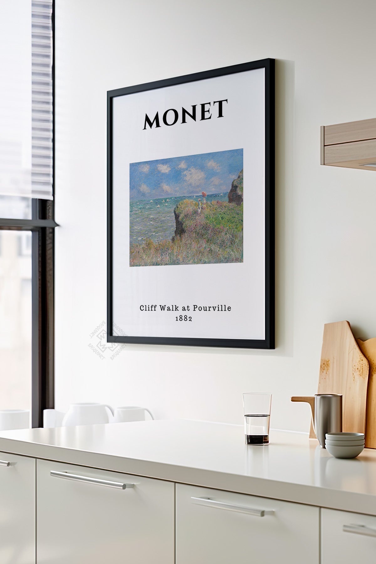 Claude Monet Serisi Siyah Çerçeveli Poster, Tablo Duvar Dekoru No:5