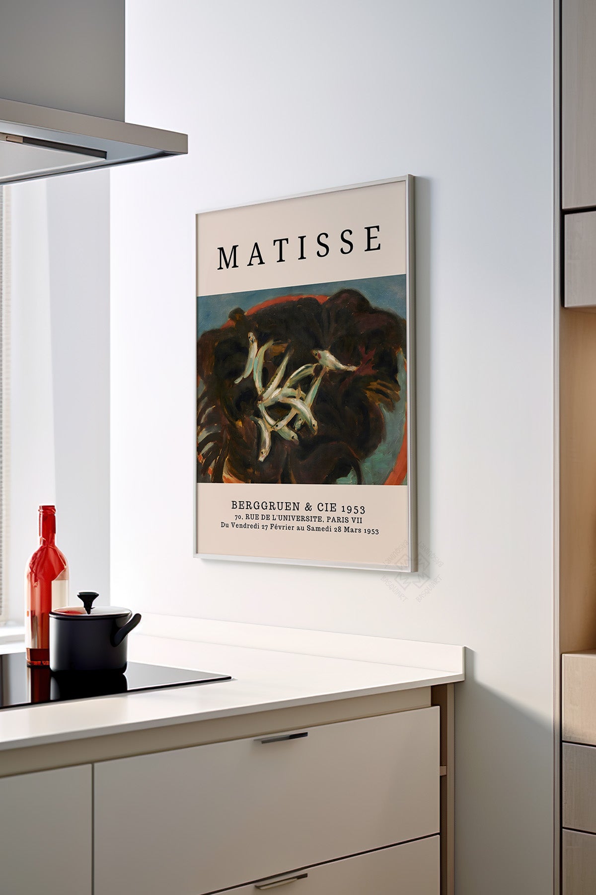 Henri Matisse Serisi Beyaz Çerçeveli Poster, Tablo Duvar Dekoru No:4