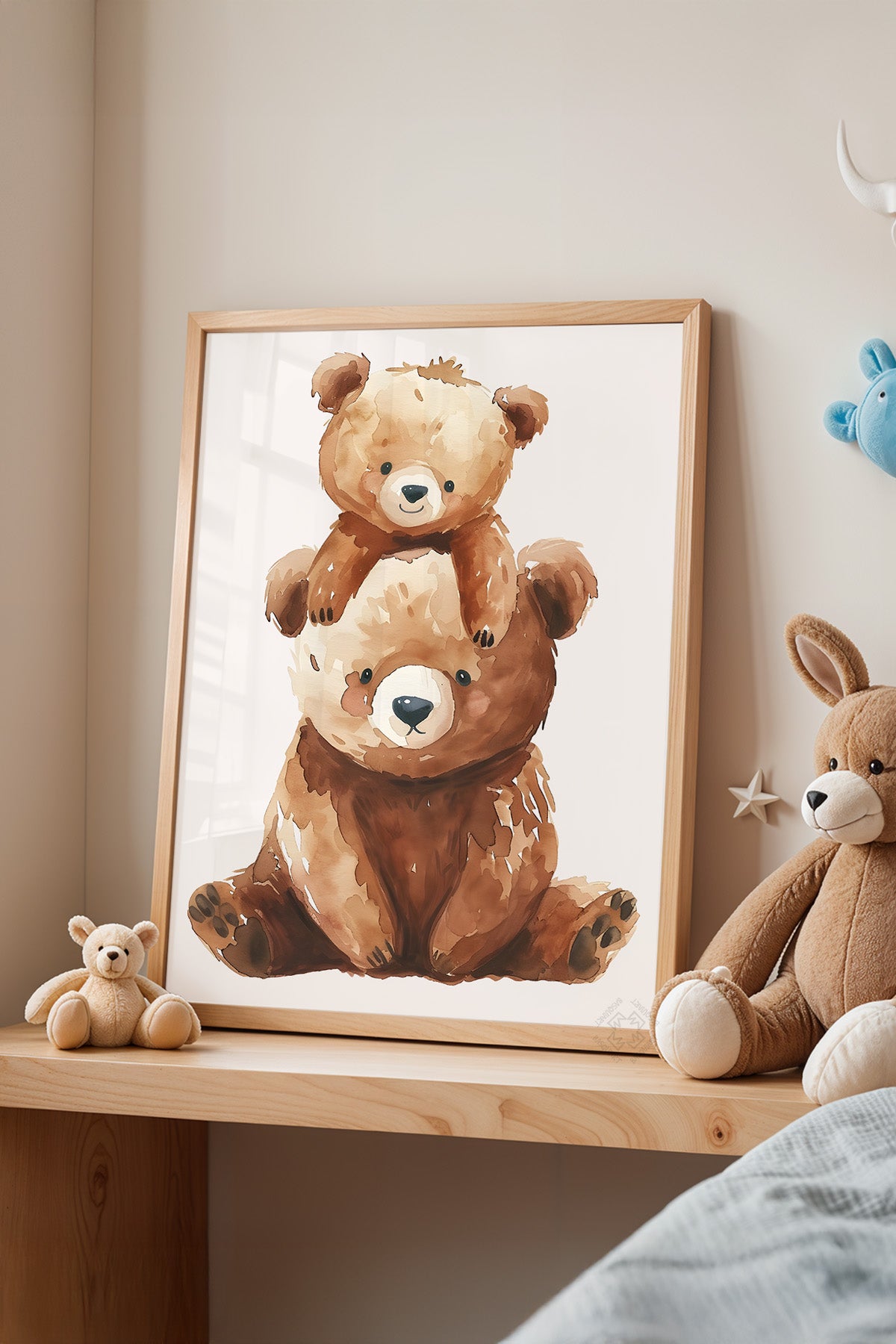 Çocuk Odası, Bebek Odası Ahşap Çerçeveli Poster, Tablo No:71