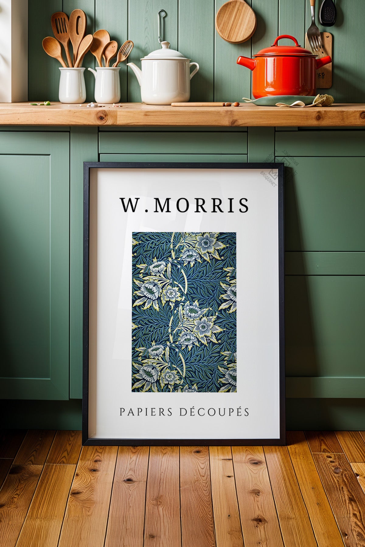 William Morris Serisi Siyah Çerçeveli Poster, Tablo Duvar Dekoru No:15