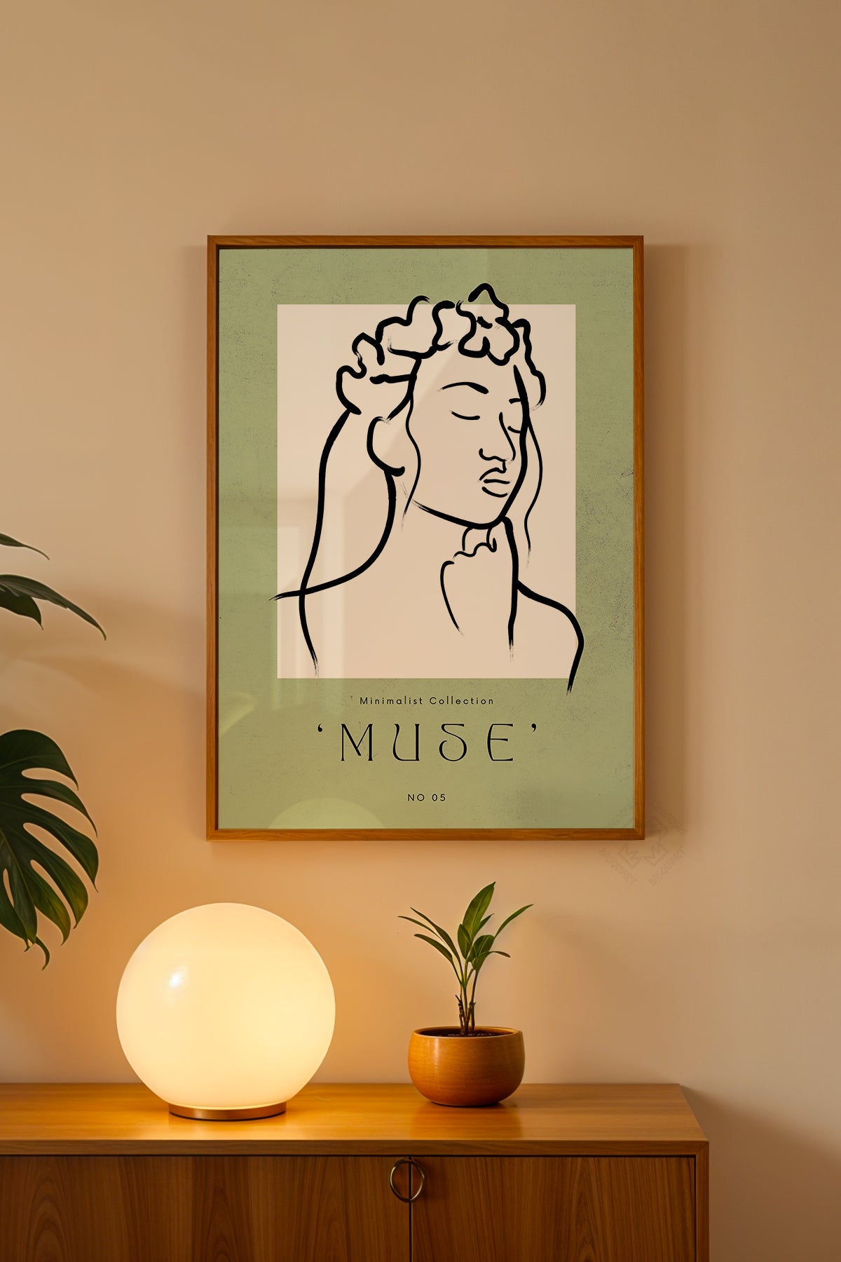Bohemian Serisi Ahşap Çerçeveli Poster, Tablo No:64