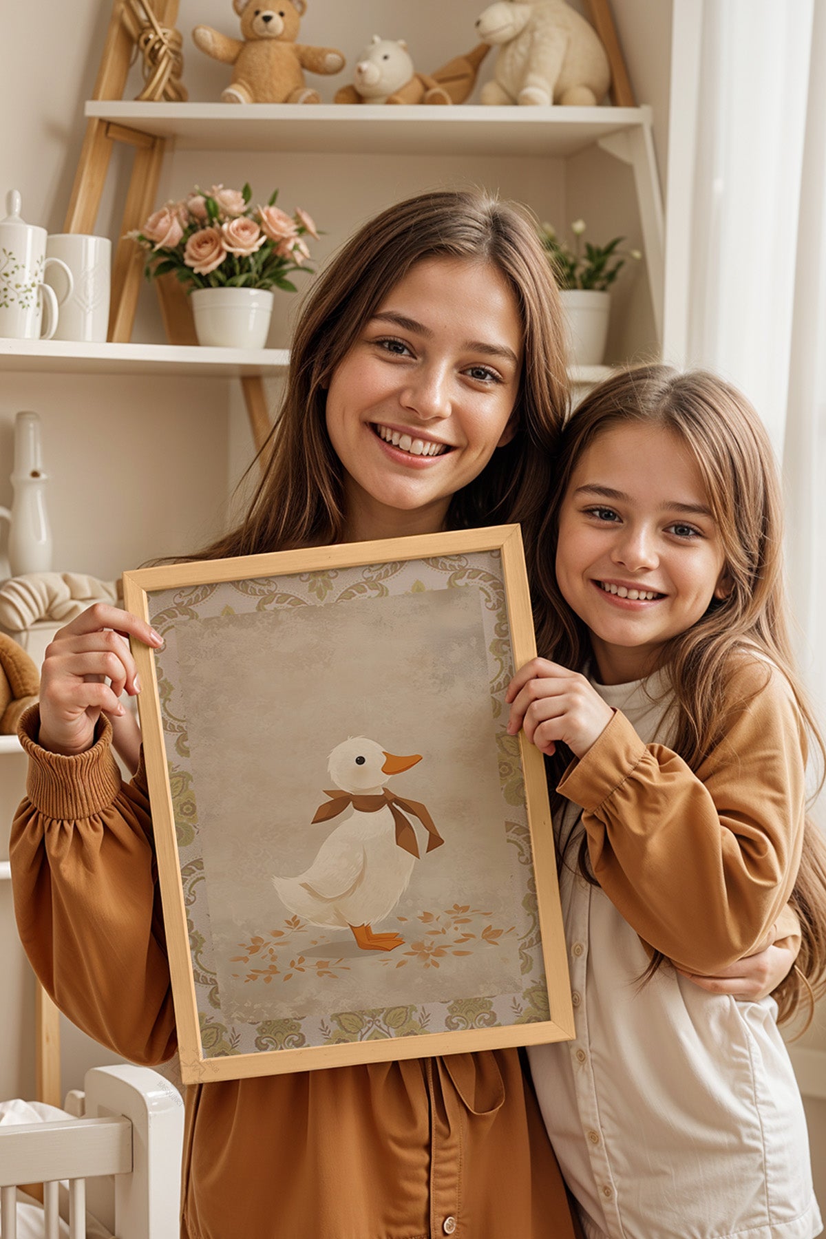Çocuk Odası, Bebek Odası Ahşap Çerçeveli Poster, Tablo No:62