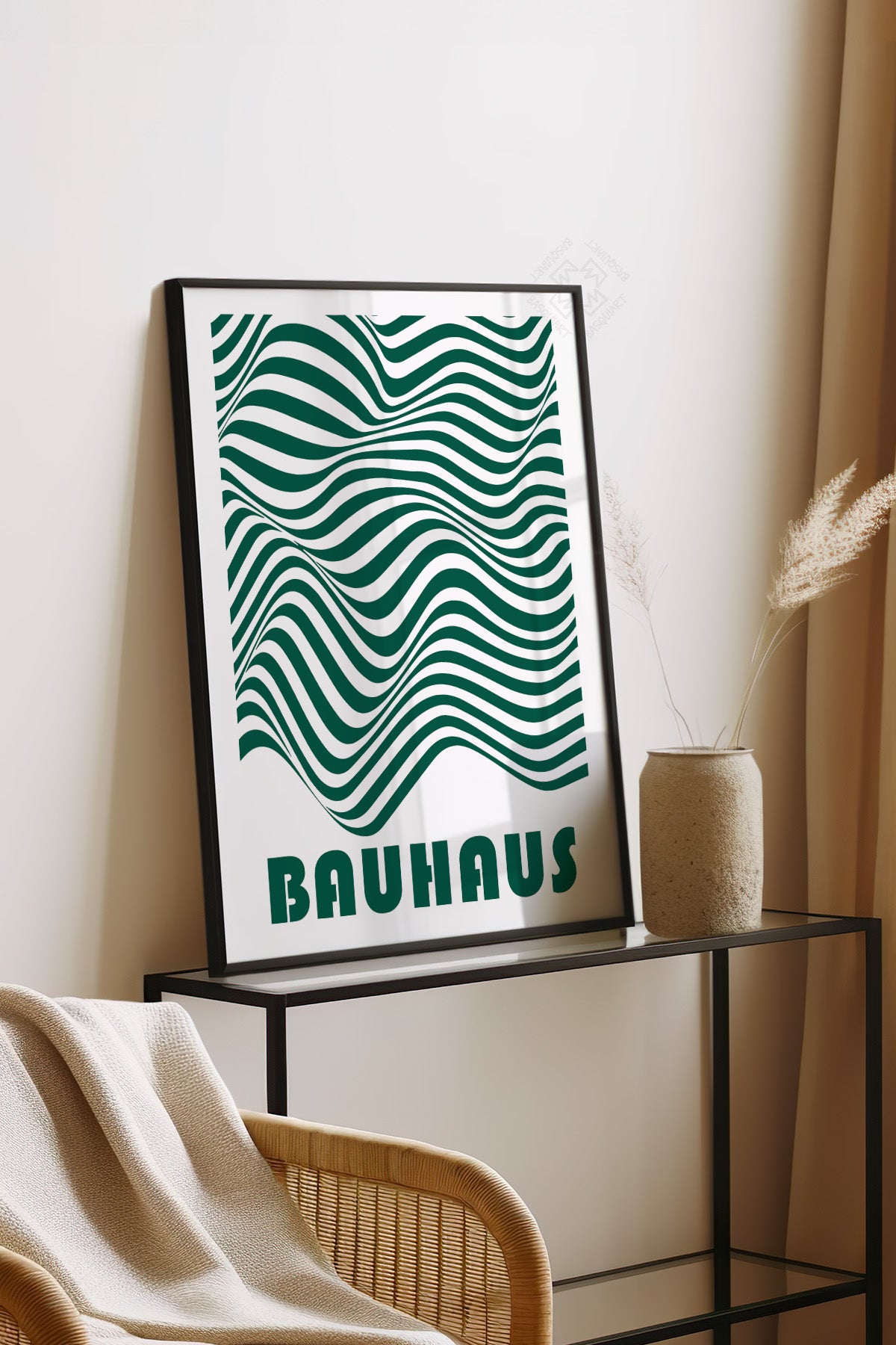 Bauhaus Serisi Siyah Çerçeveli Poster, Tablo No:68
