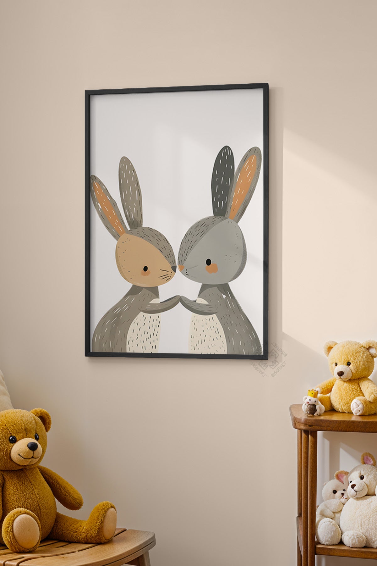 Çocuk Odası, Bebek Odası Siyah Çerçeveli Poster, Tablo No:80