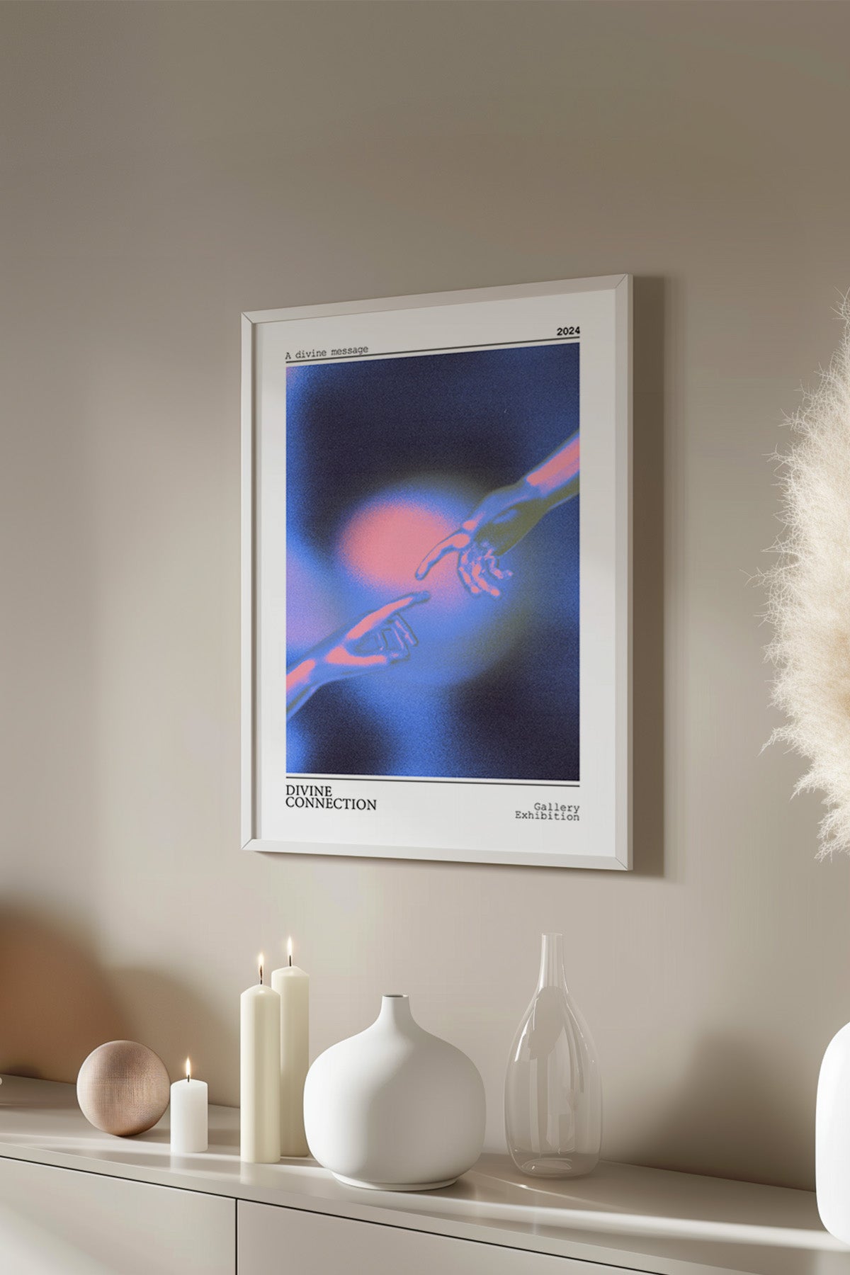 Aura Serisi Beyaz Çerçeveli Poster, Tablo No:64