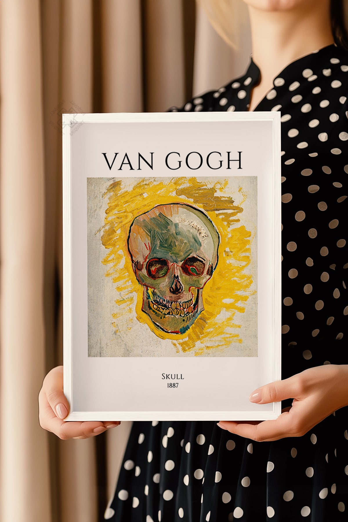 Vincent Van Gogh Serisi Beyaz Çerçeveli Poster, Tablo Duvar Dekoru No:30