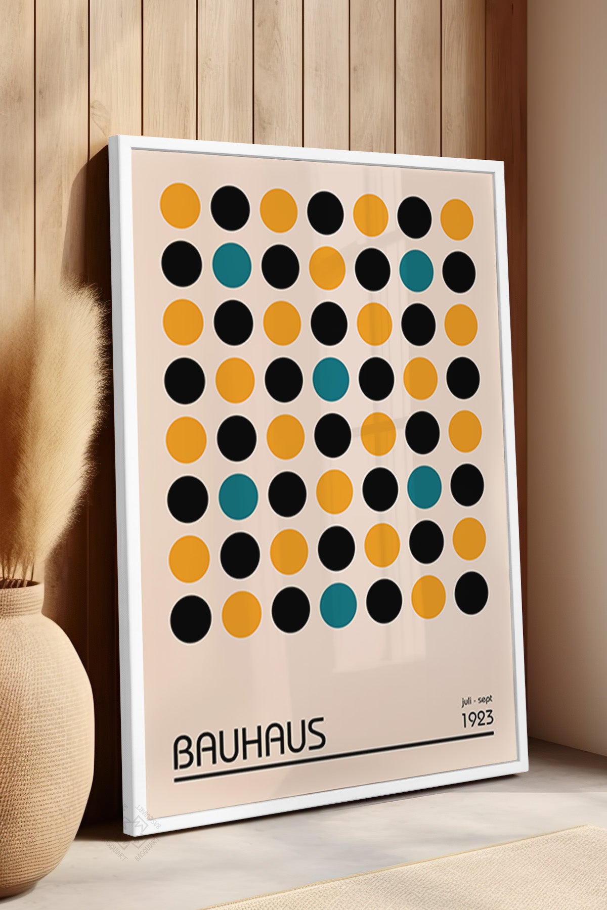 Bauhaus Serisi Beyaz Çerçeveli Poster, Tablo No:31