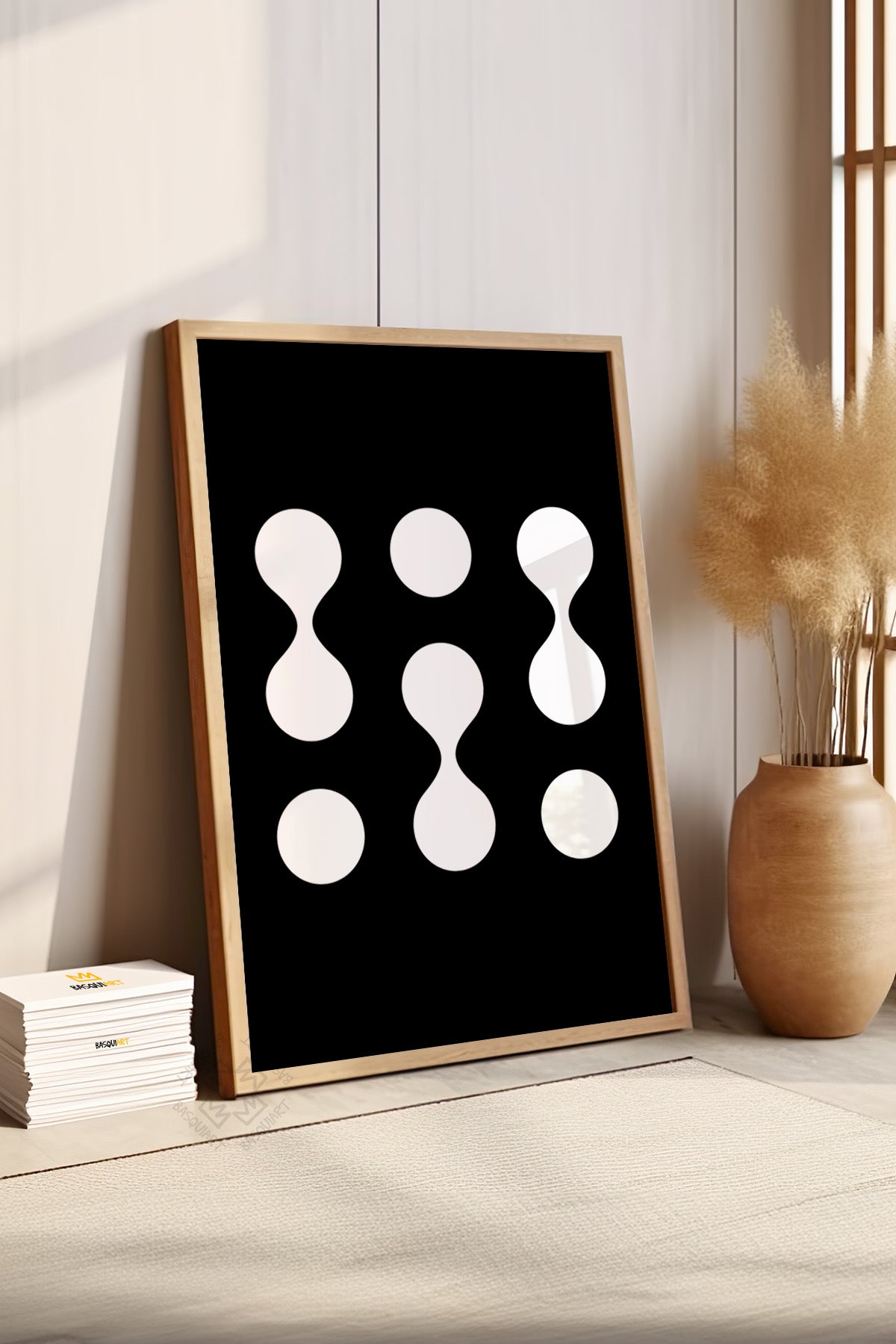 Bauhaus Serisi Ahşap Çerçeveli Poster, Tablo No:42