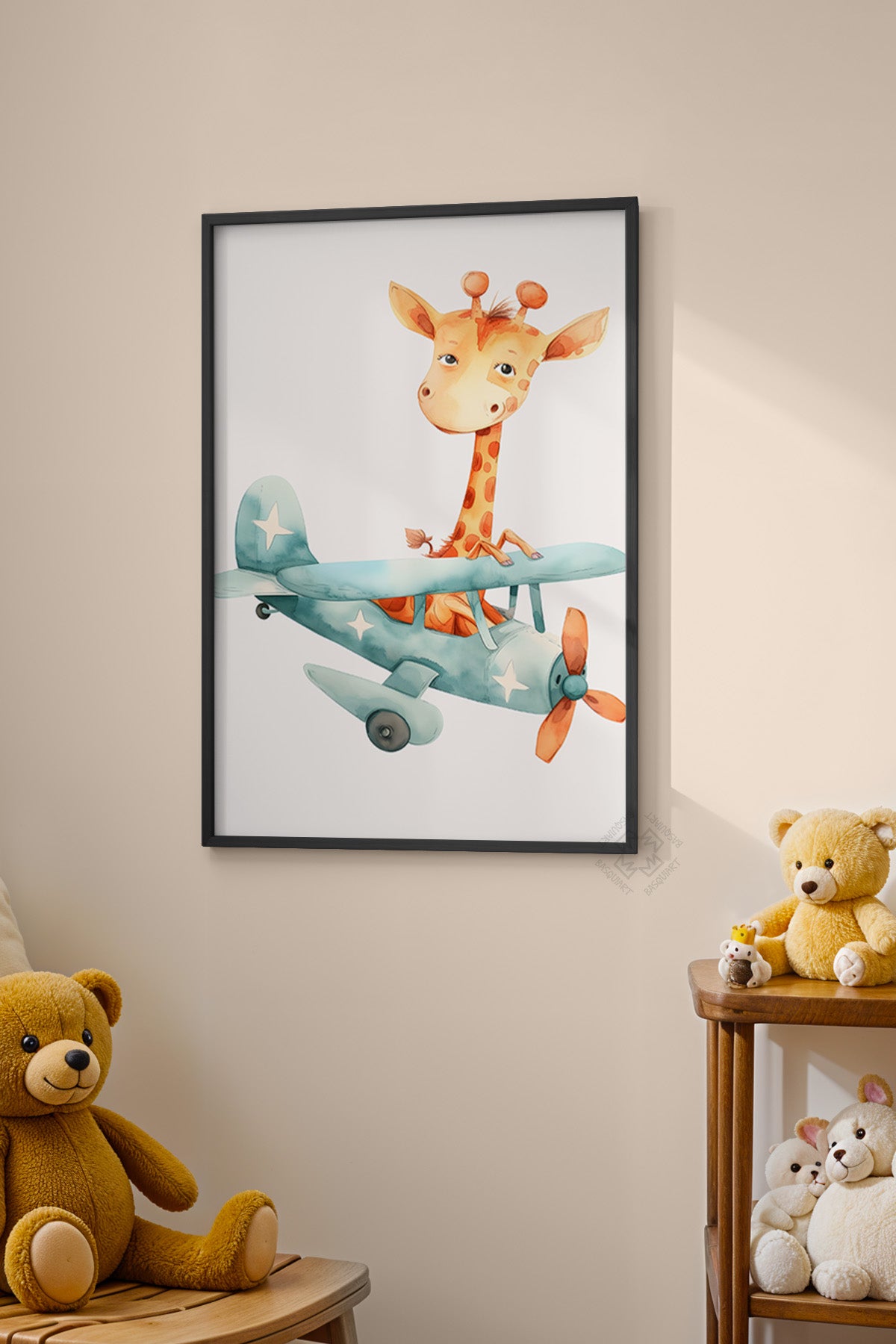 Çocuk Odası, Bebek Odası Siyah Çerçeveli Poster, Tablo No:48