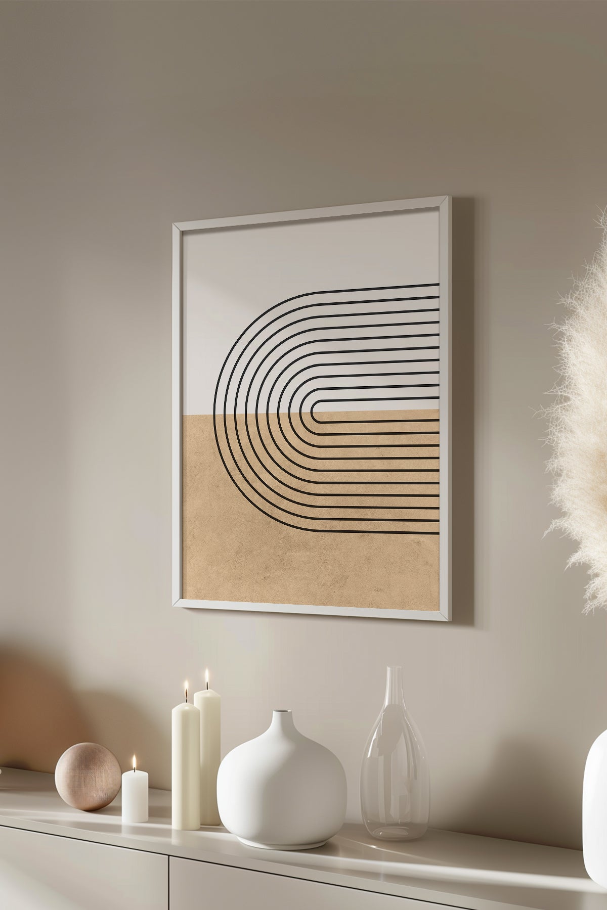 Bohemian Serisi Beyaz Çerçeveli Poster, Tablo No:3