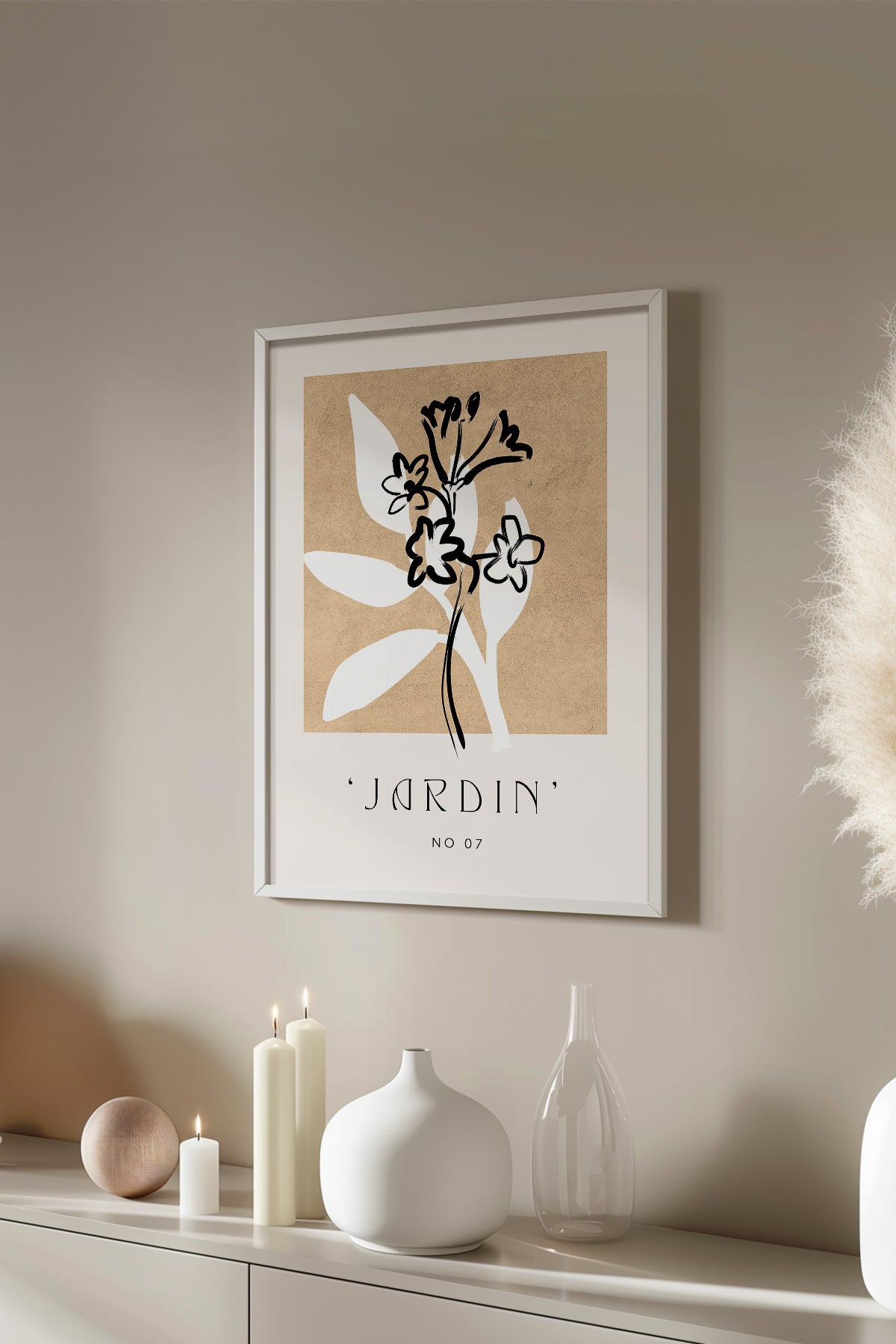 Bohemian Serisi Beyaz Çerçeveli Poster, Tablo No:120