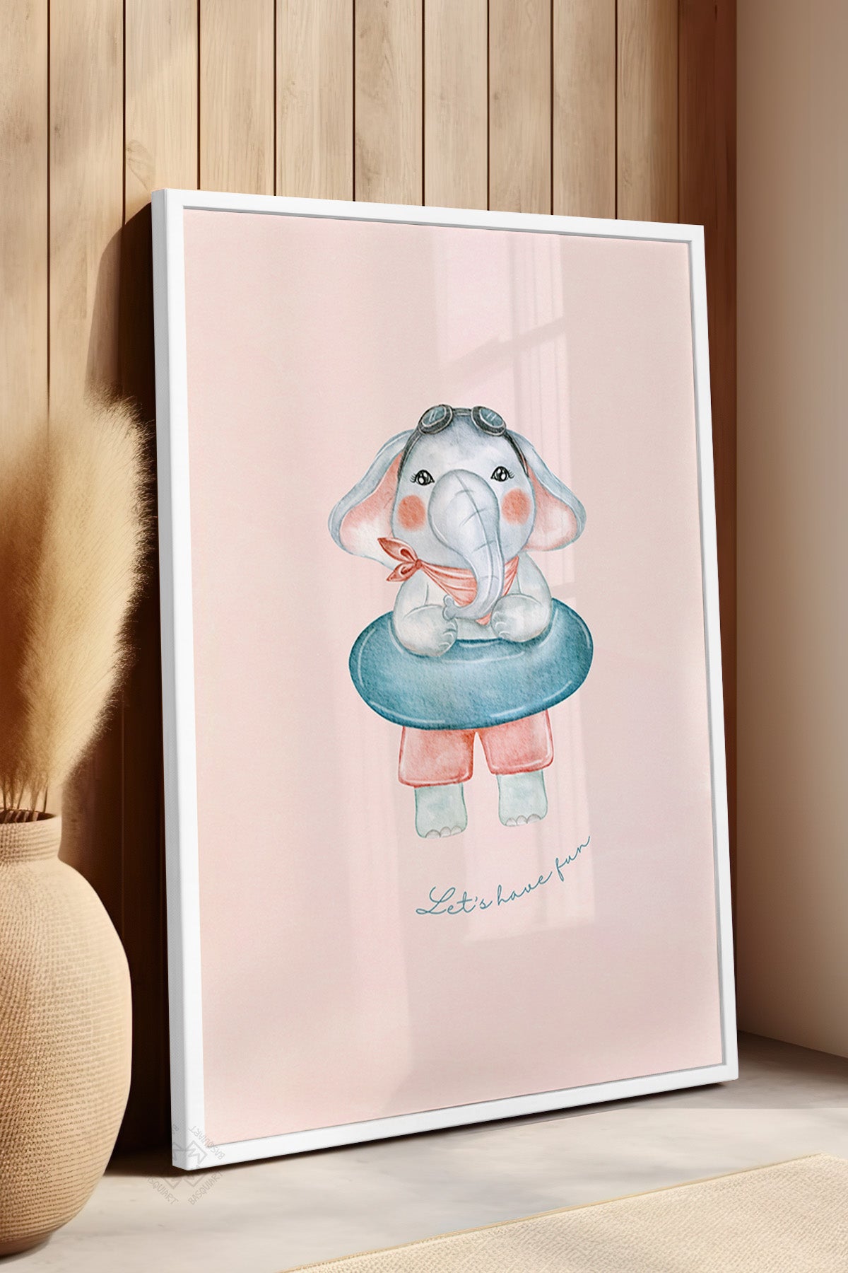 Çocuk Odası, Bebek Odası Beyaz Çerçeveli Poster, Tablo No:34