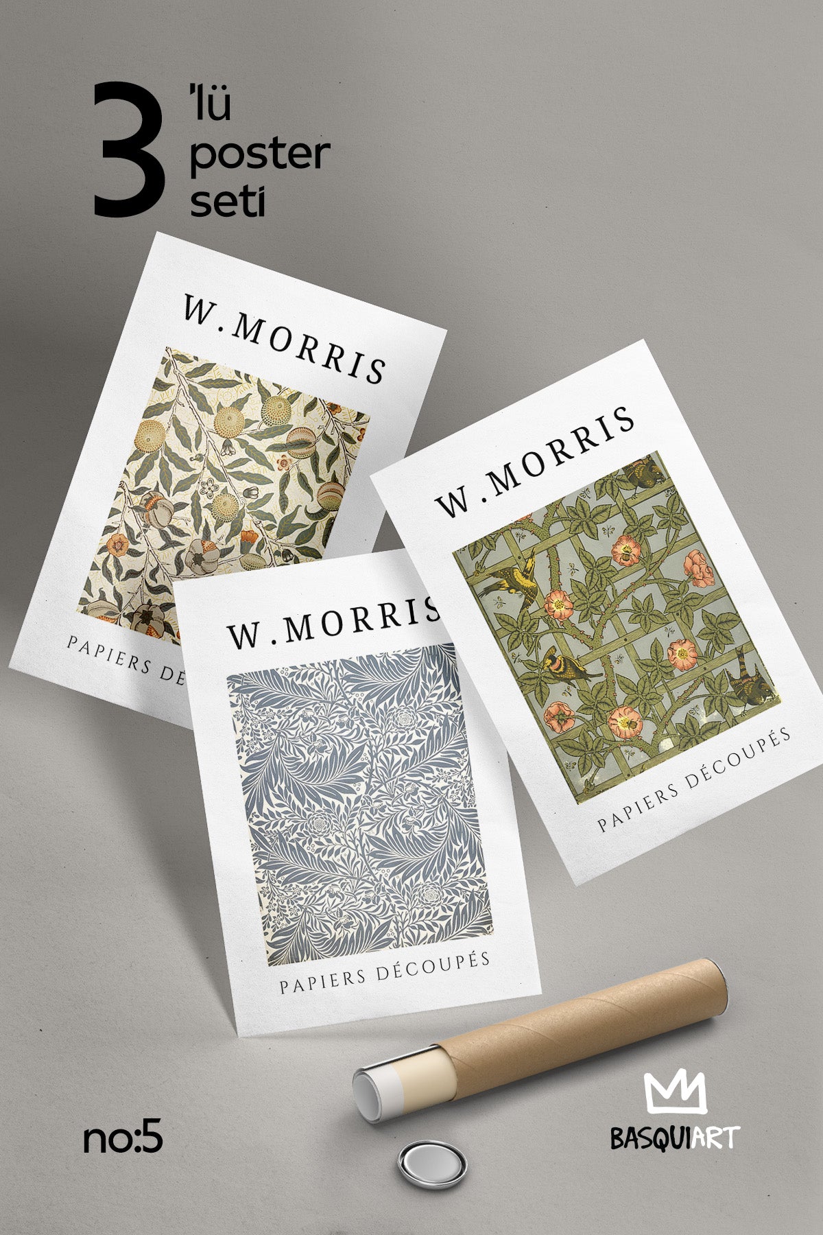 Morris 3'lü Poster Seti, Duvar Dekoru No:5