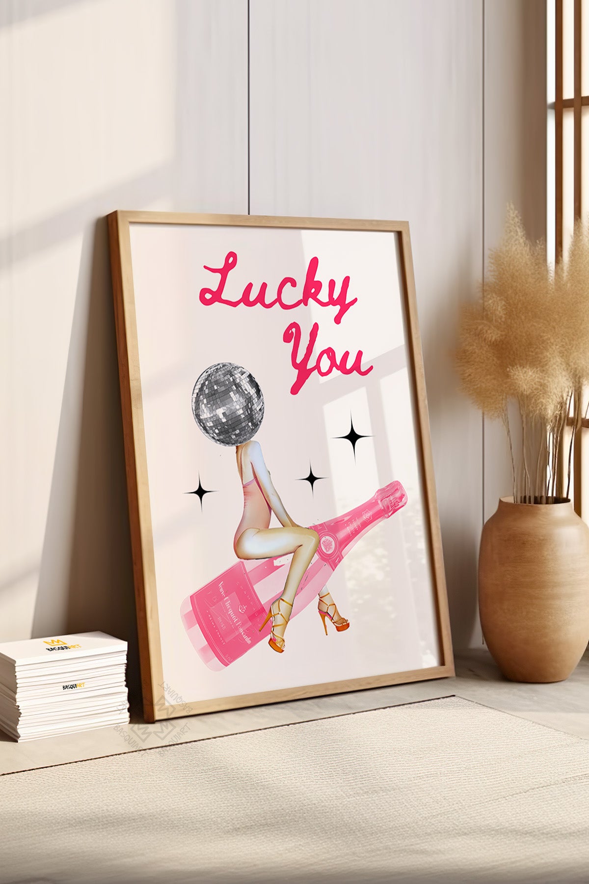 Lucky You Serisi Ahşap Çerçeveli Poster, Tablo Duvar Dekoru No:90
