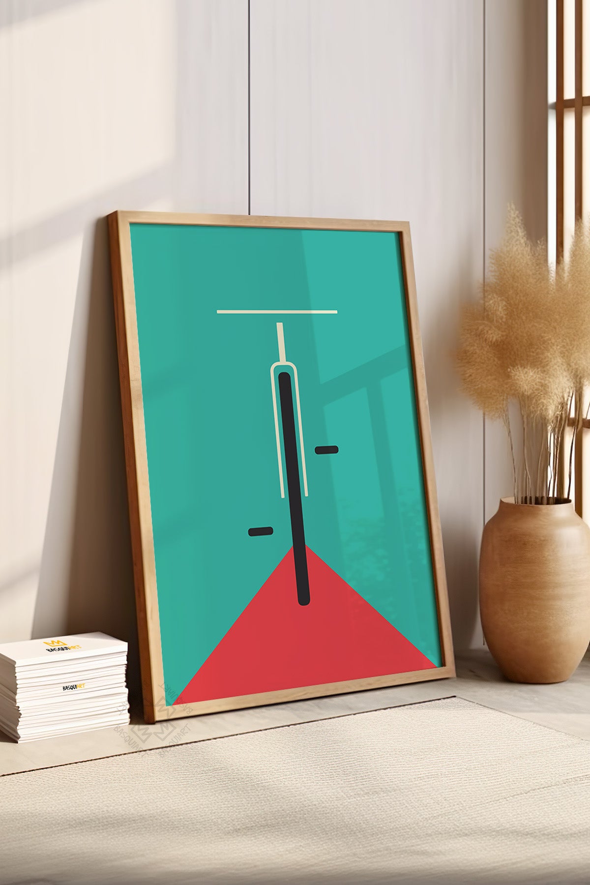 Bauhaus Serisi Ahşap Çerçeveli Poster, Tablo No:59